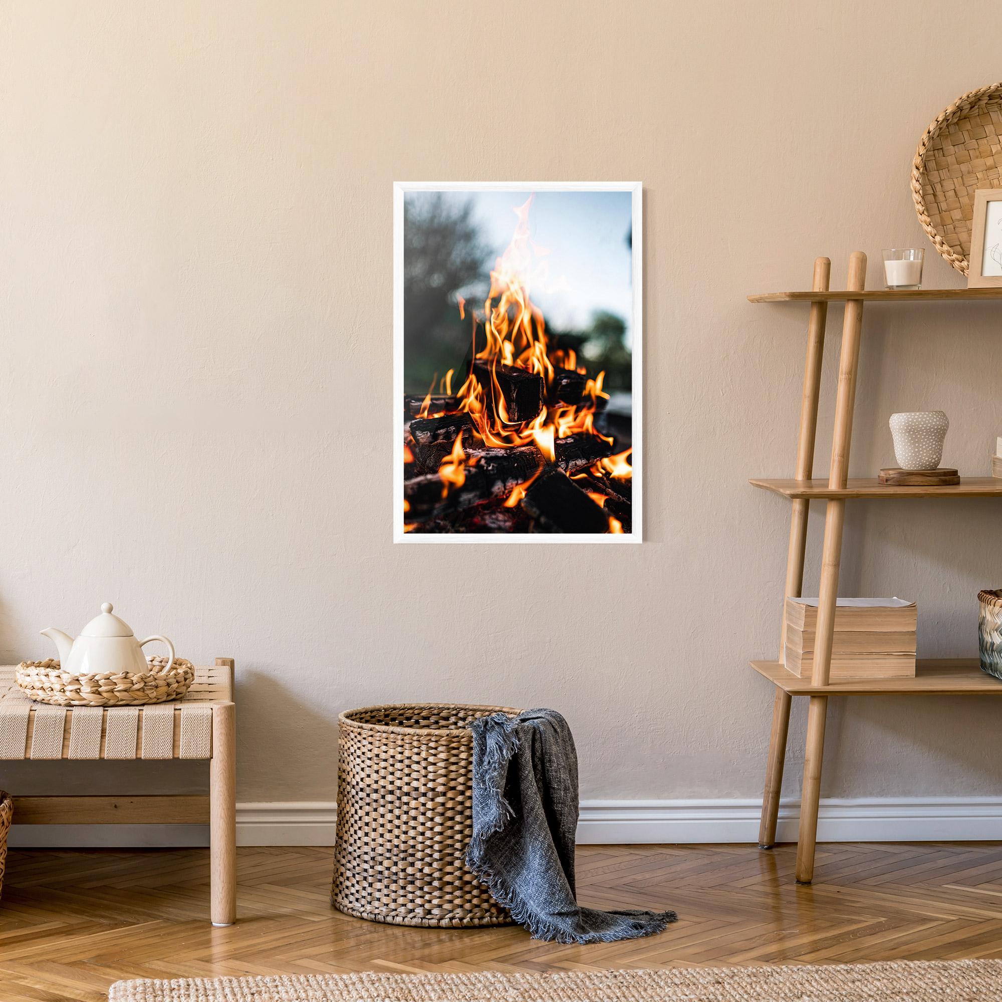 Poster Înrămat Marshmallows Fire mockup 9