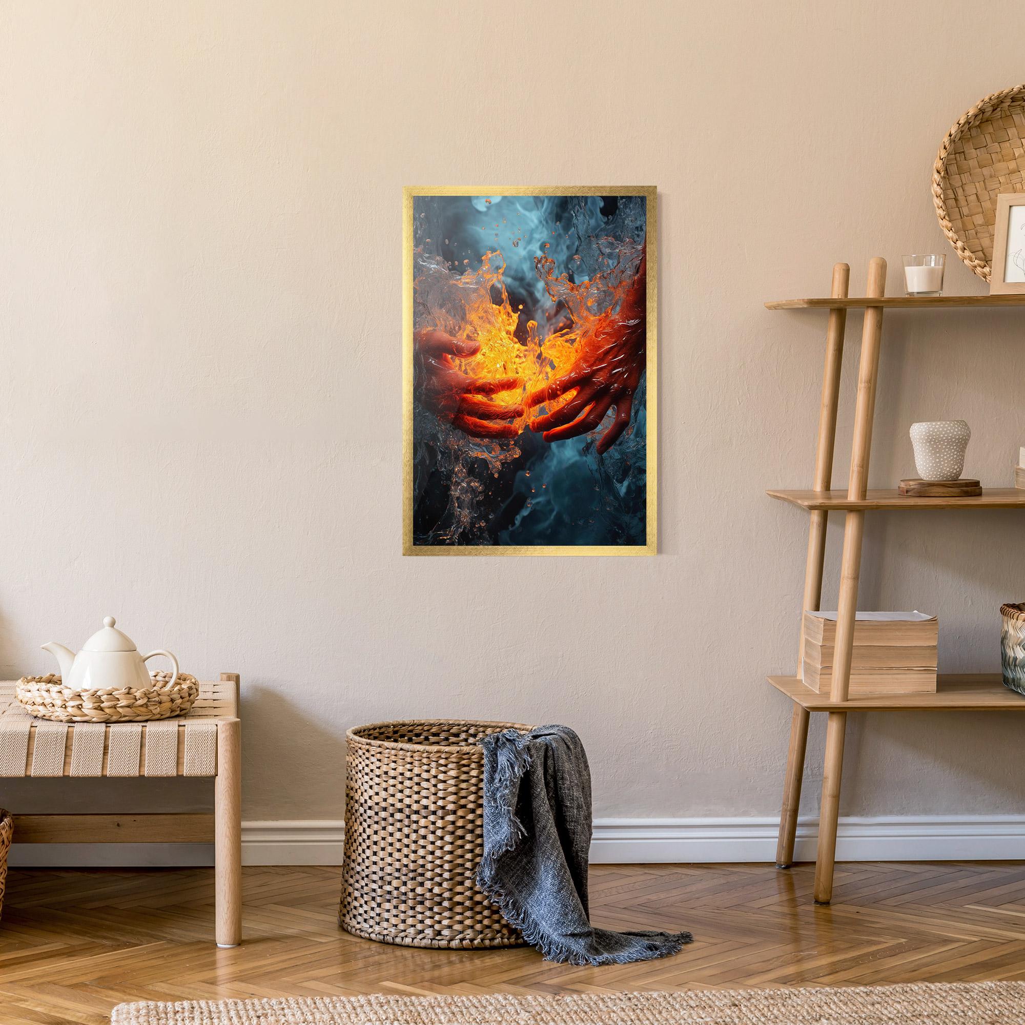Poster Înrămat Fire Water mockup 9