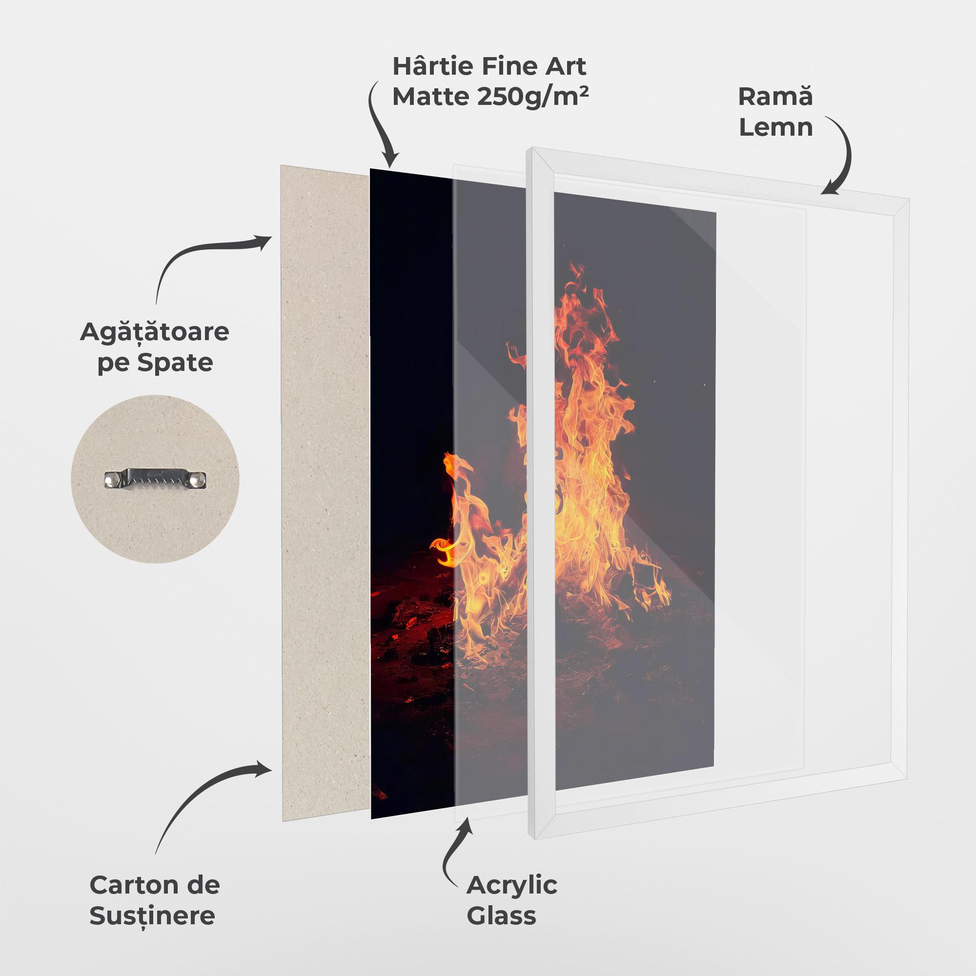 Poster Înrămat Fire Art mockup 1
