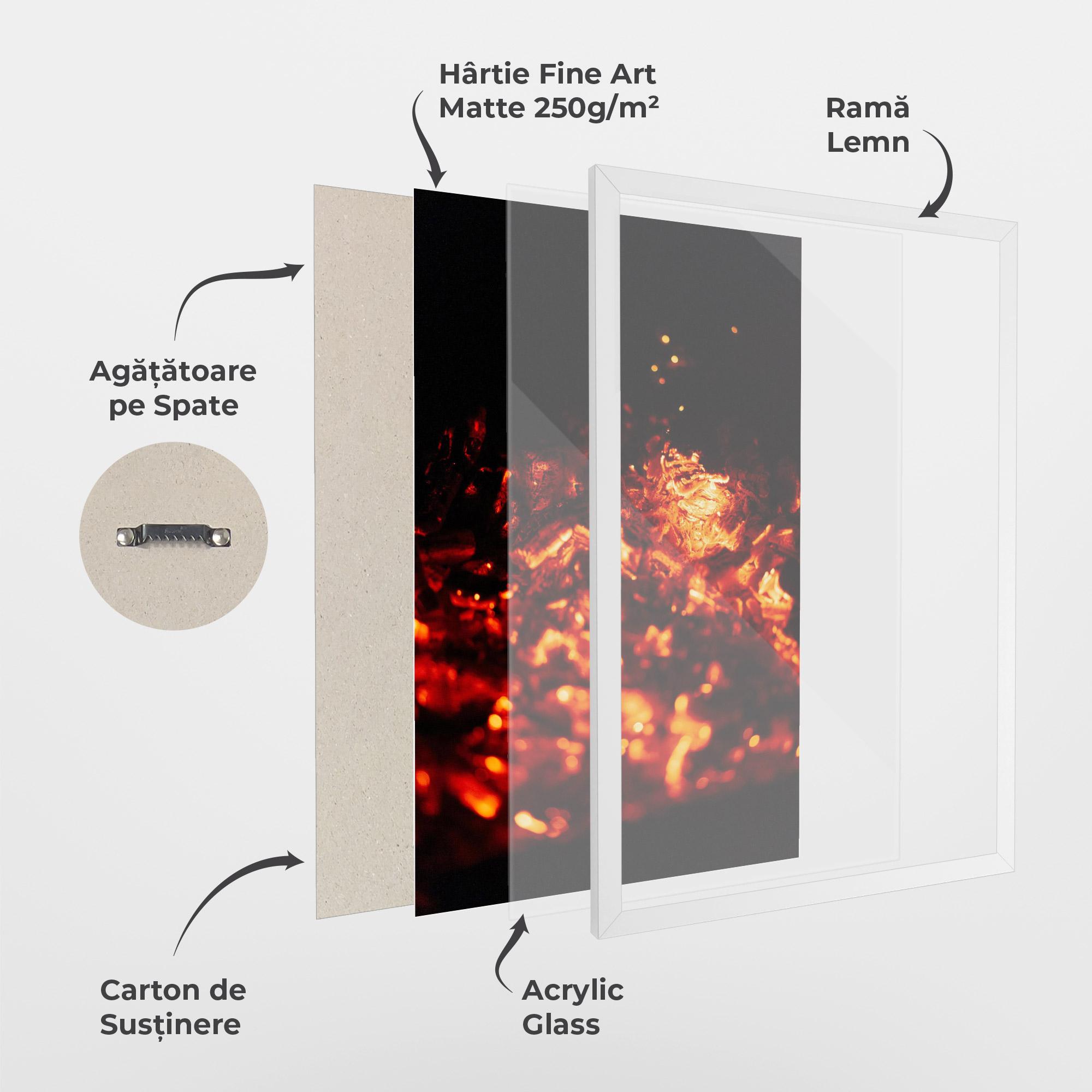Poster Înrămat Fire Coal mockup 1