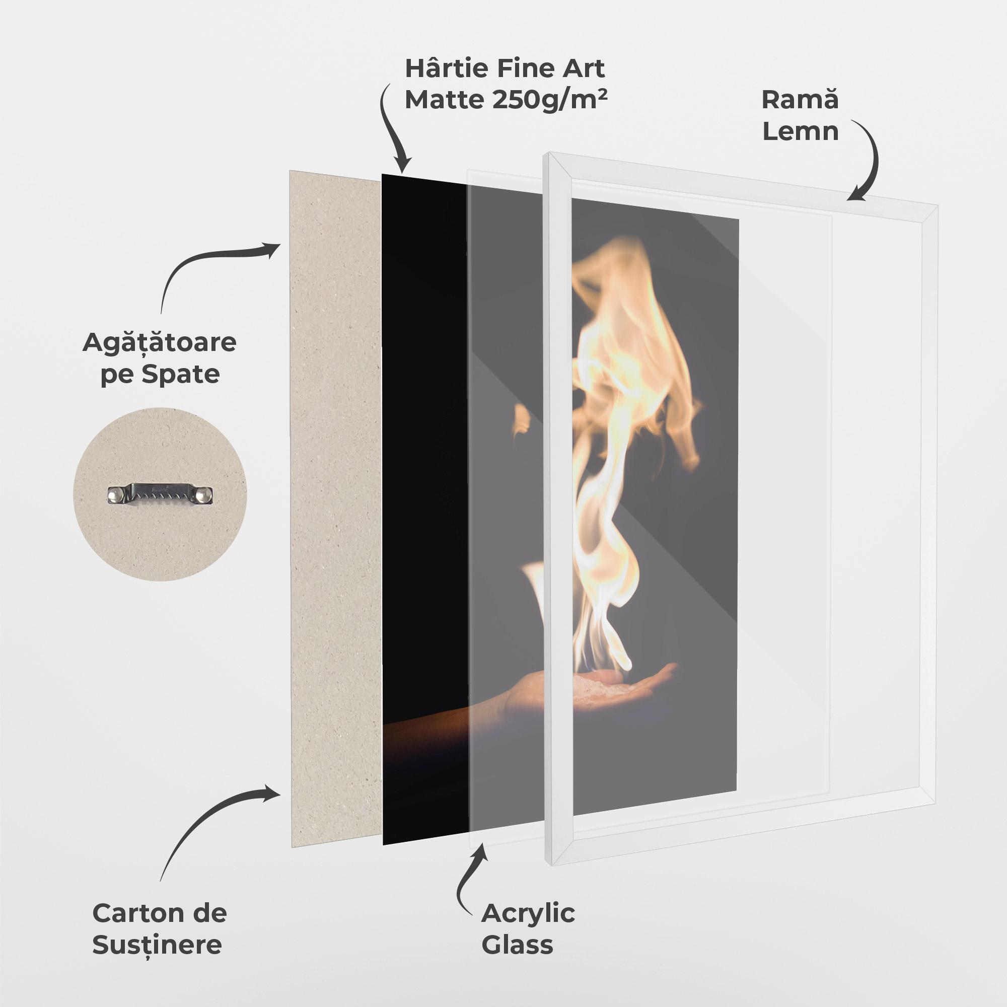 Poster Înrămat Fire Palm mockup 1