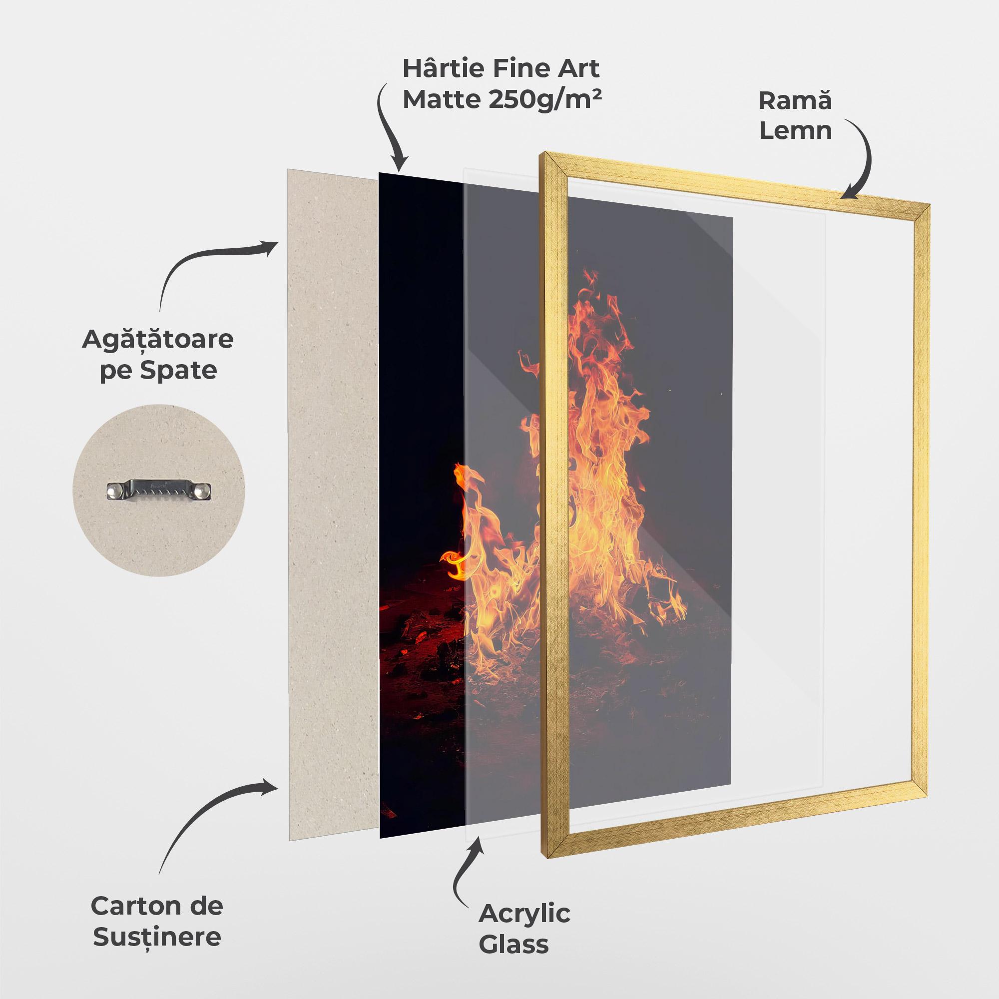 Poster Înrămat Fire Art mockup 1