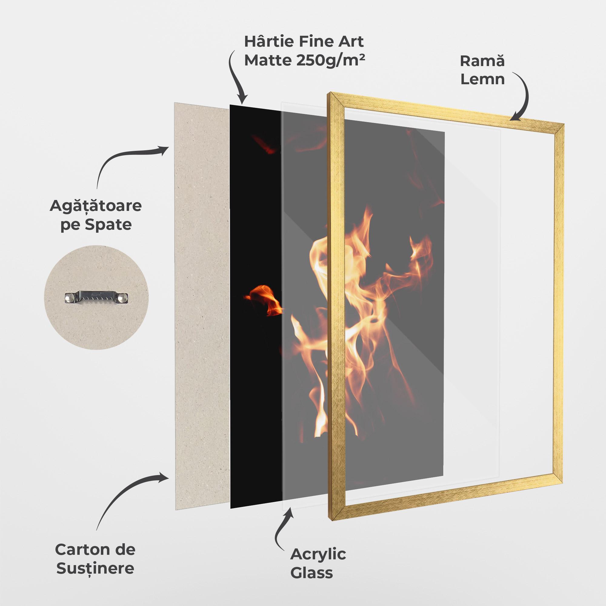 Poster Înrămat On Fire mockup 1