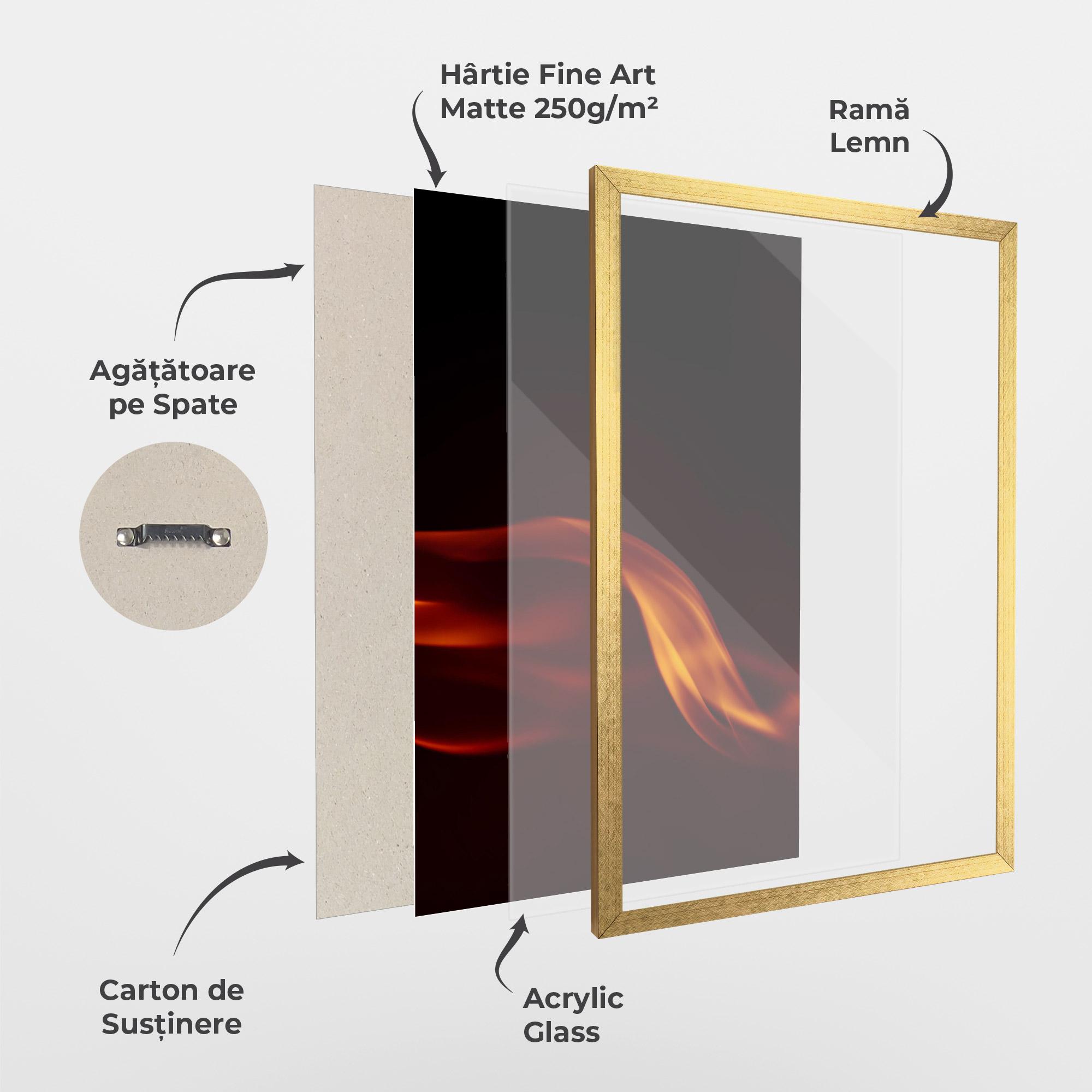 Poster Înrămat Relax Flame mockup 1