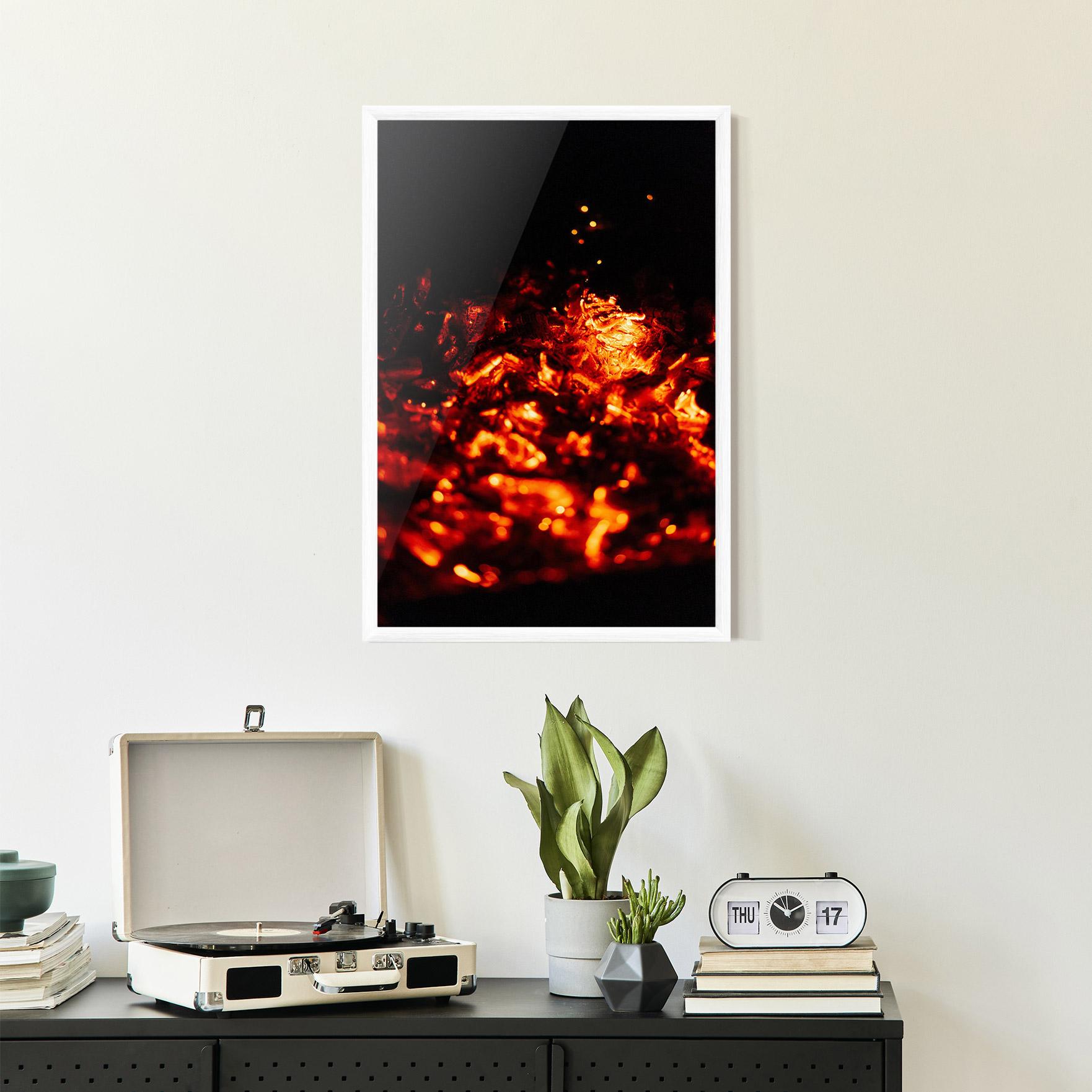 Poster Înrămat Fire Coal mockup 2