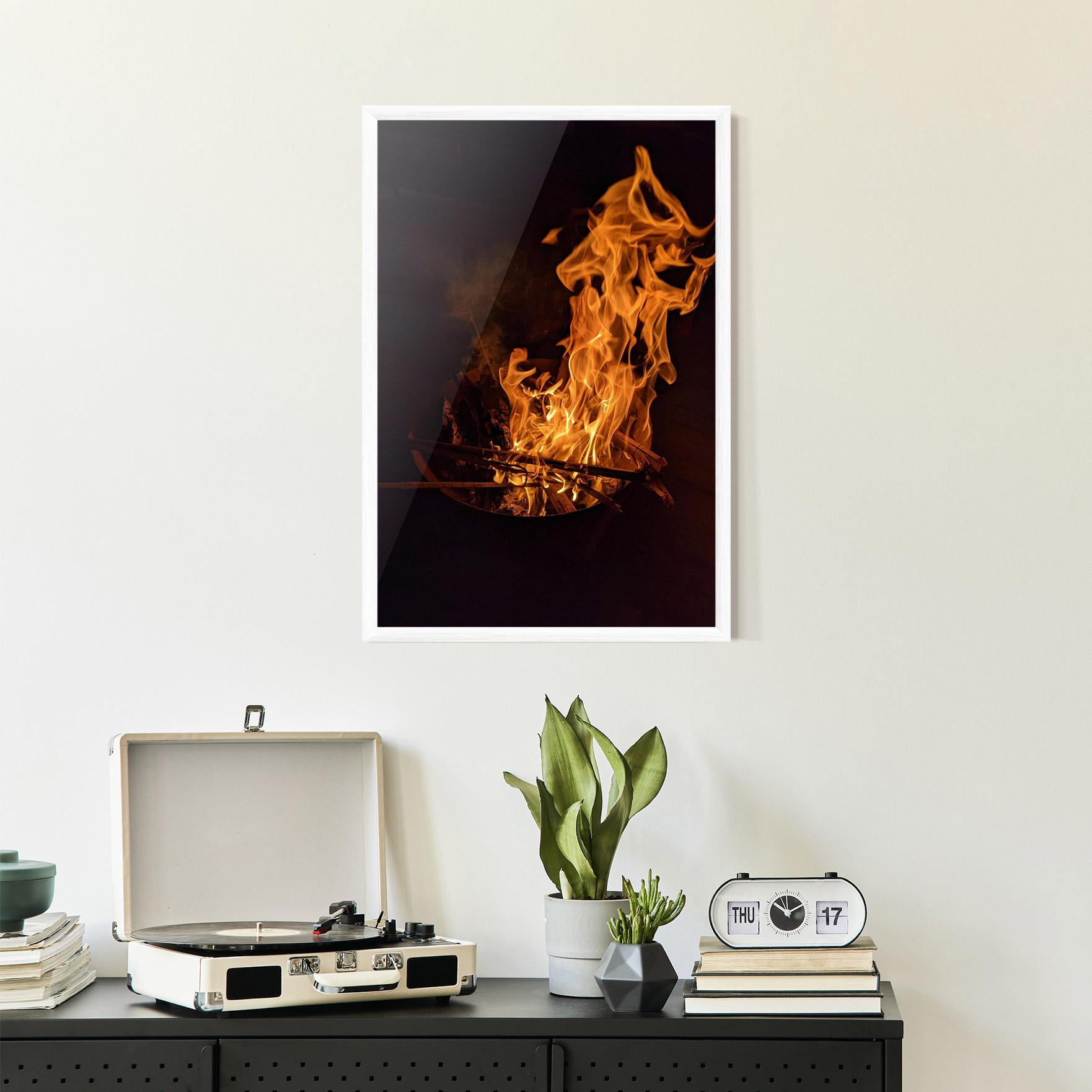 Poster Înrămat Fire Smoke mockup 2