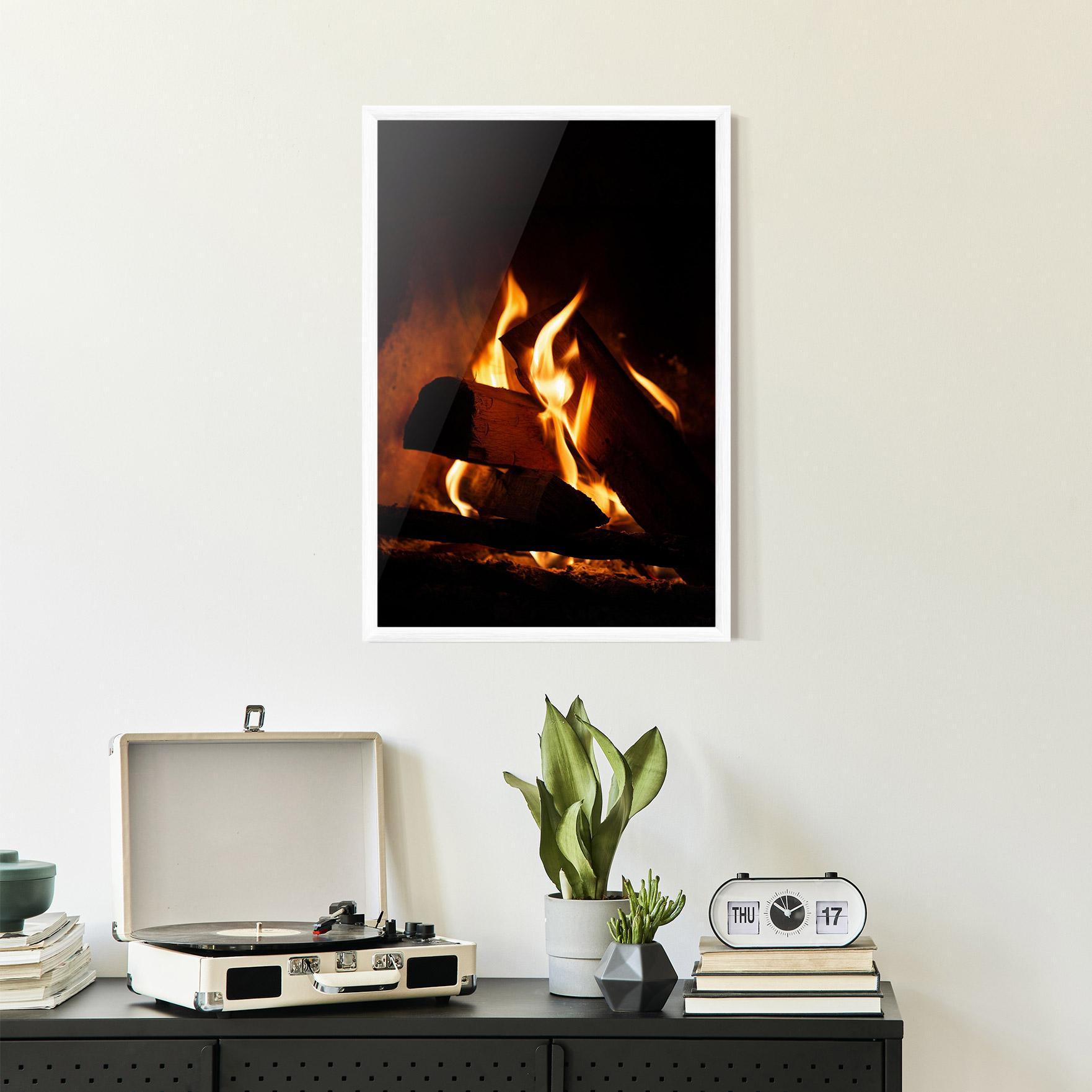Poster Înrămat Fire Wood View mockup 2