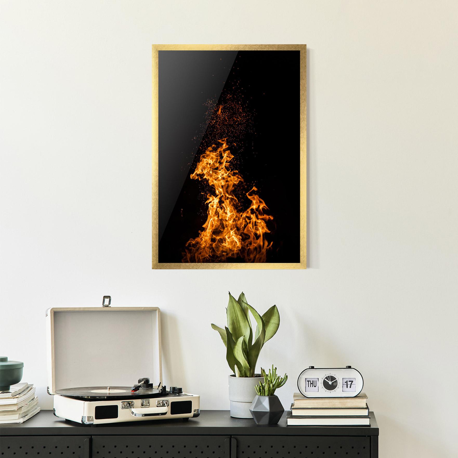 Poster Înrămat Big Fire mockup 2