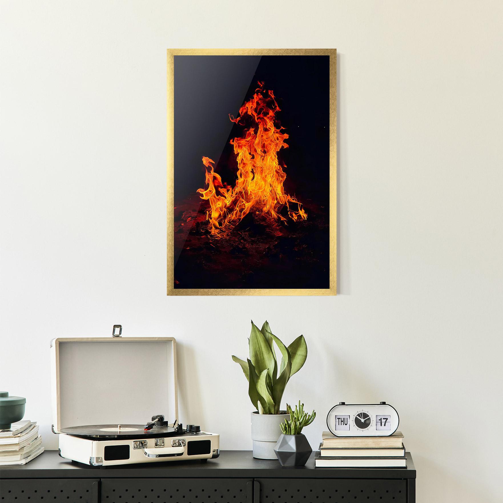 Poster Înrămat Fire Art mockup 2