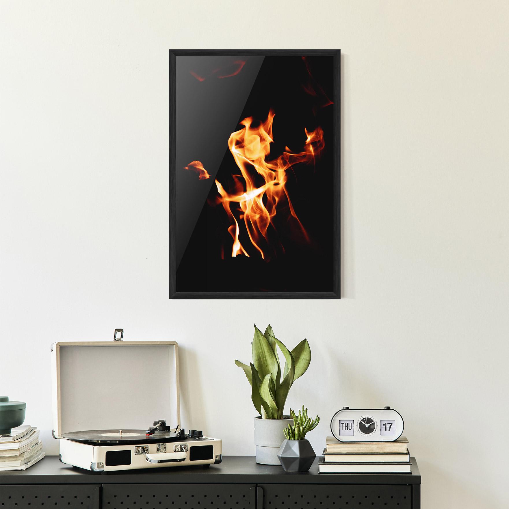 Poster Înrămat On Fire mockup 2