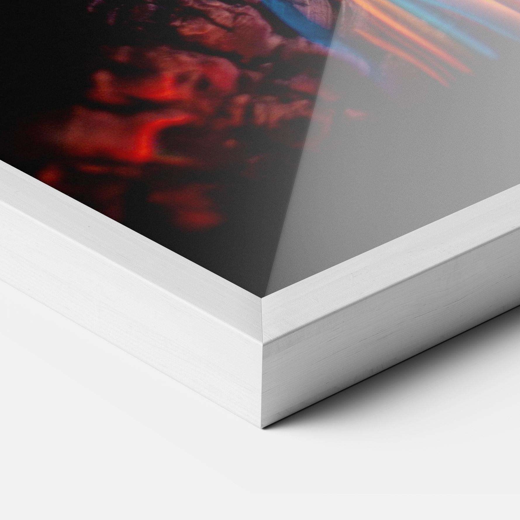 Poster Înrămat Blue Orange Fire mockup 3