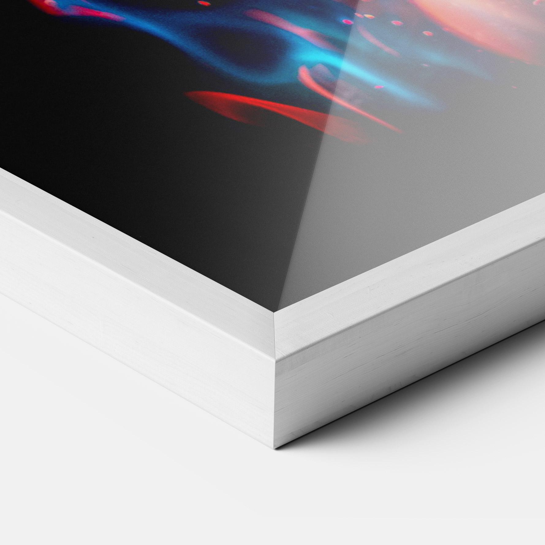 Poster Înrămat Blue Pink Fire mockup 3