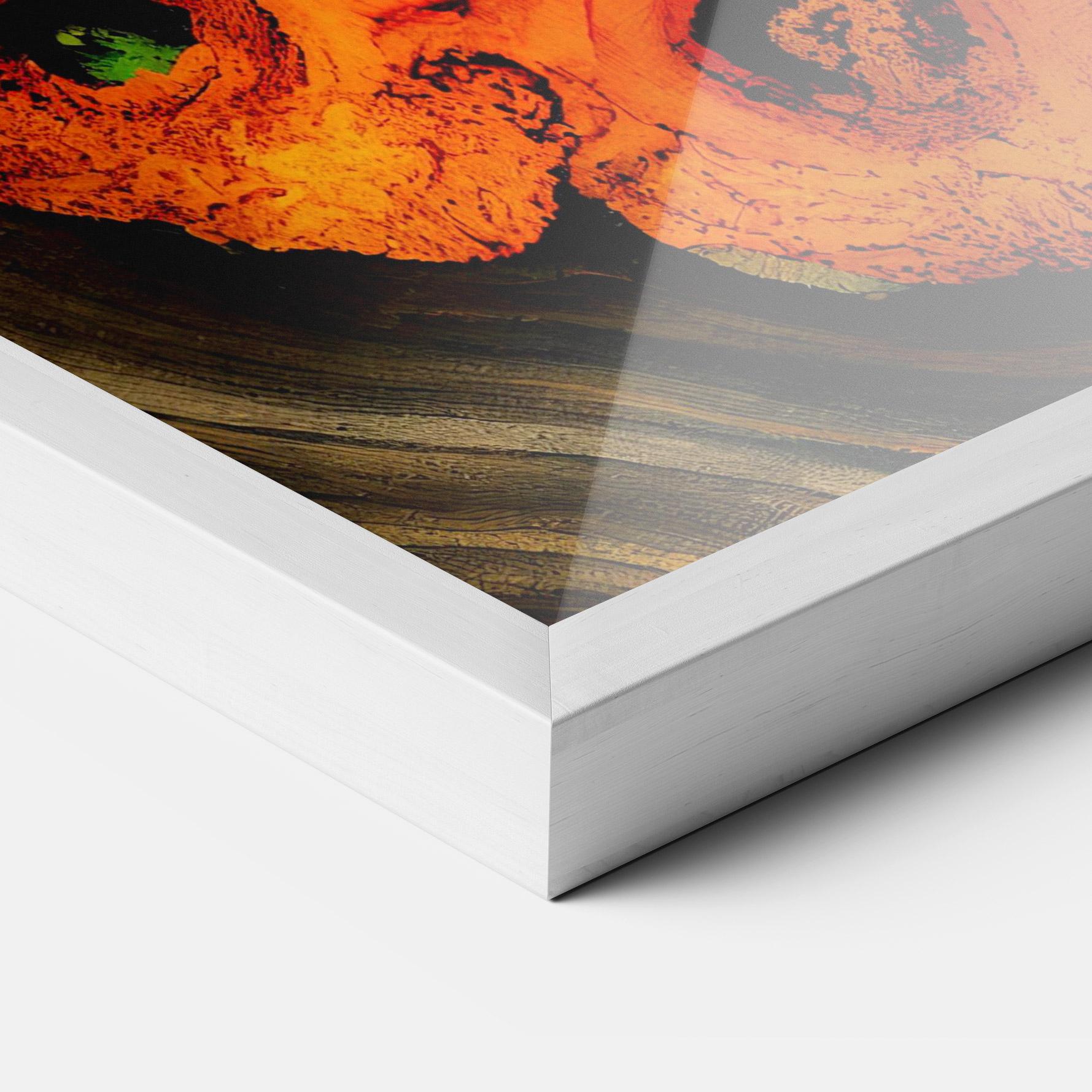 Poster Înrămat Fire Wood Texture mockup 3