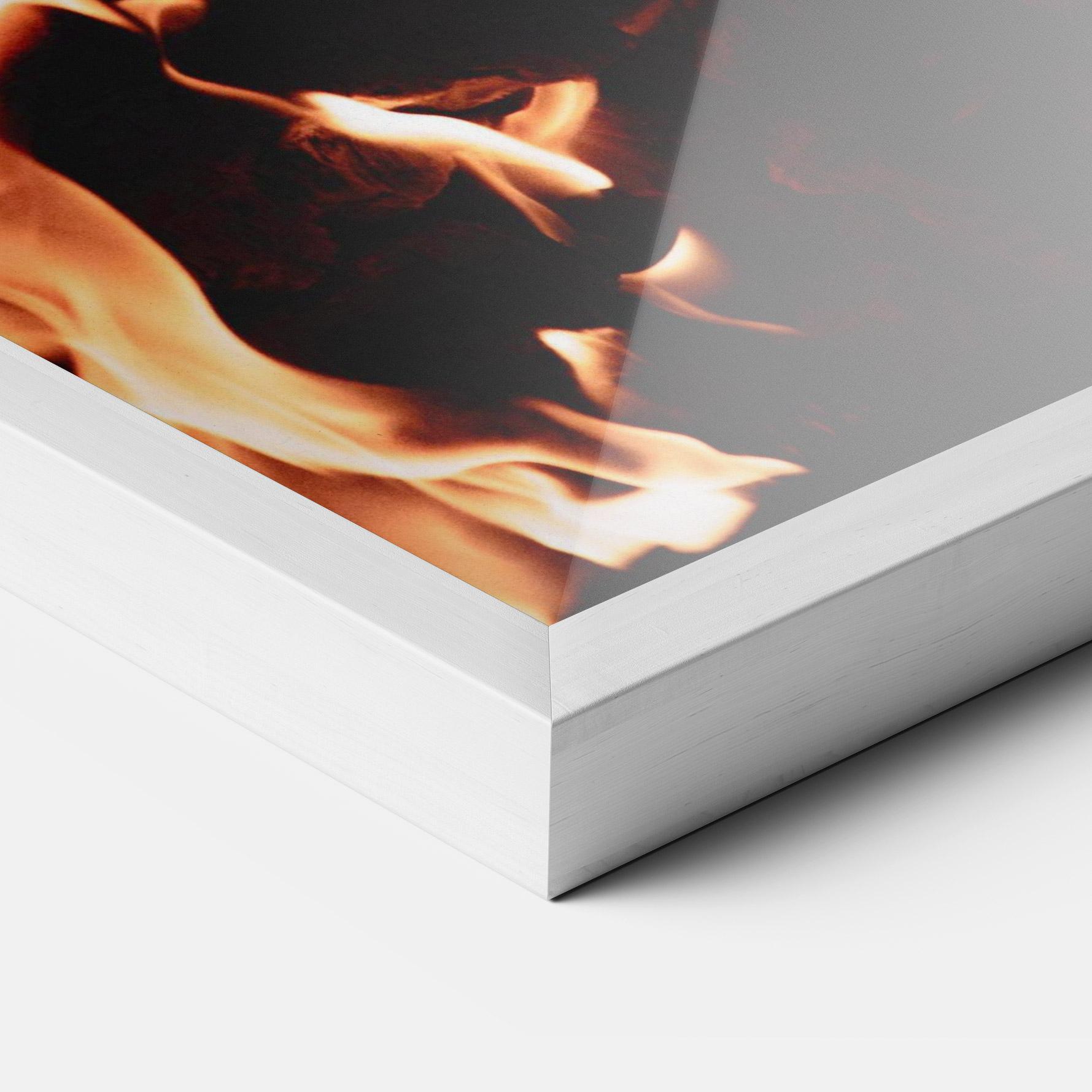 Poster Înrămat Red Grey Fire mockup 3