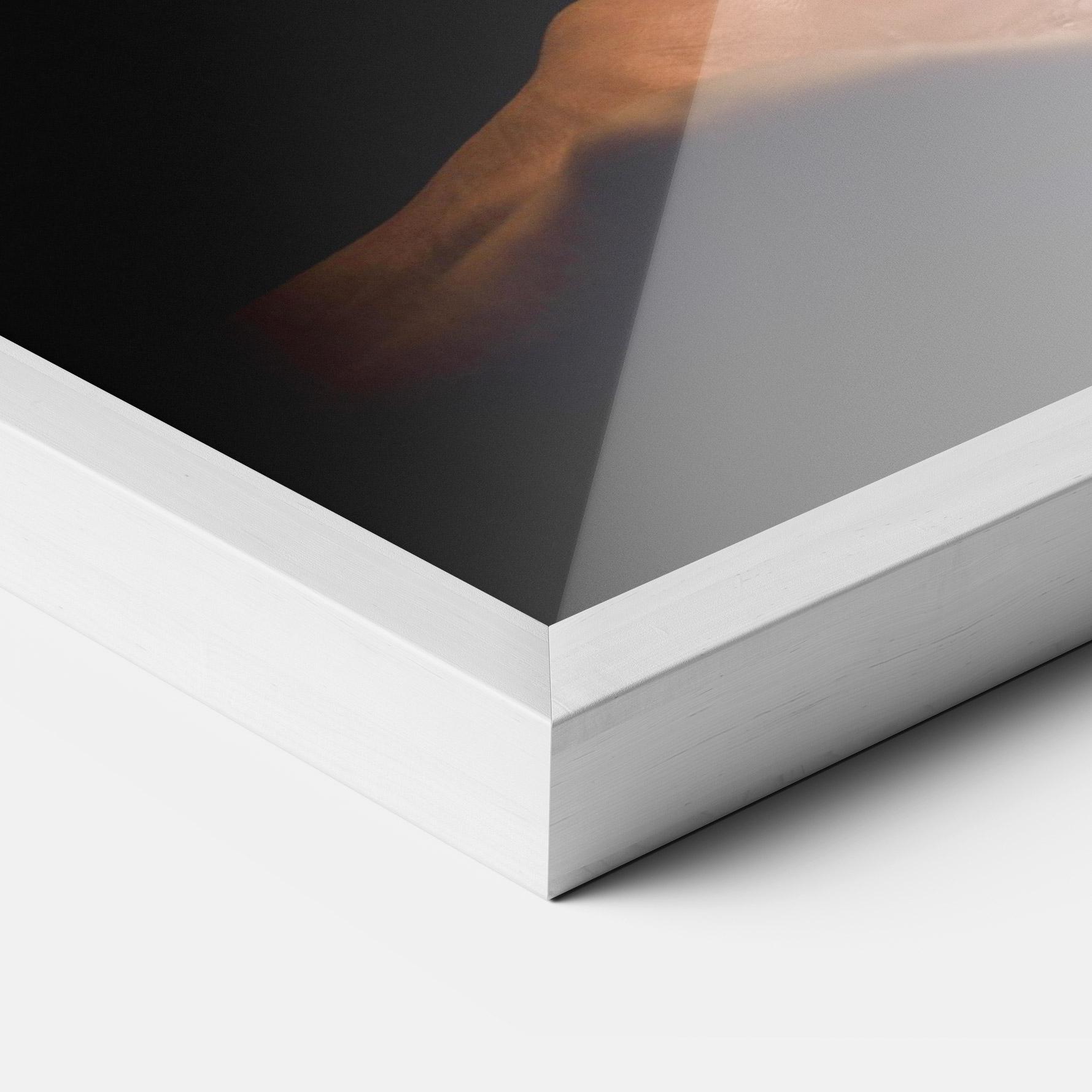 Poster Înrămat White Orange Fire mockup 3