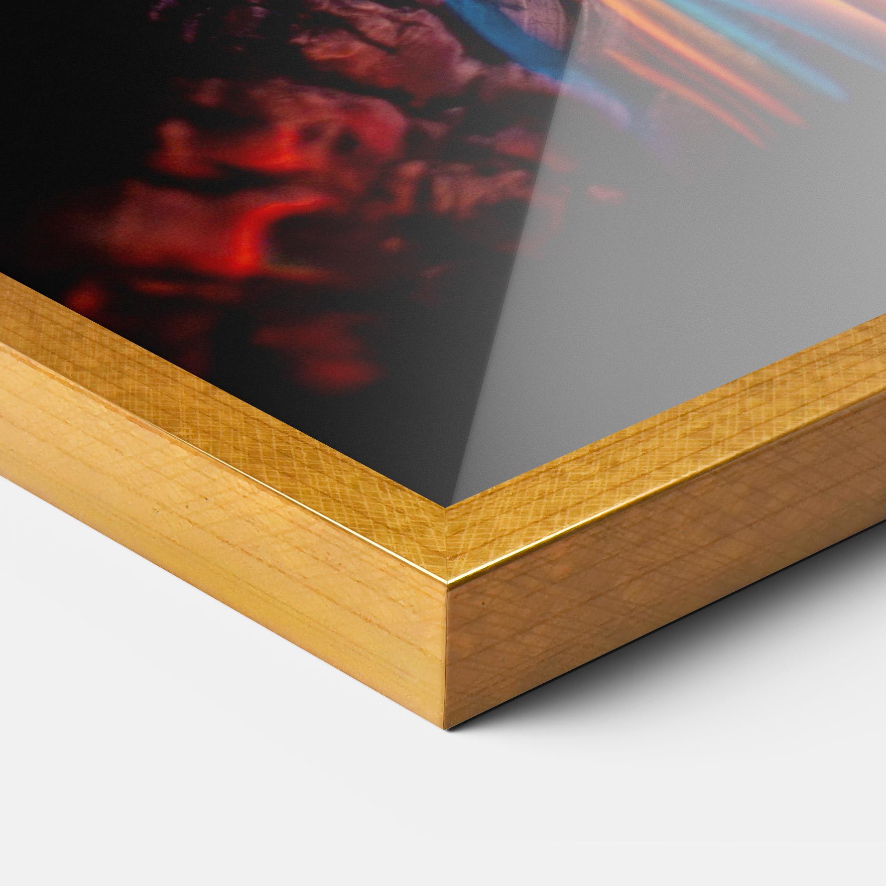 Poster Înrămat Blue Orange Fire mockup 3