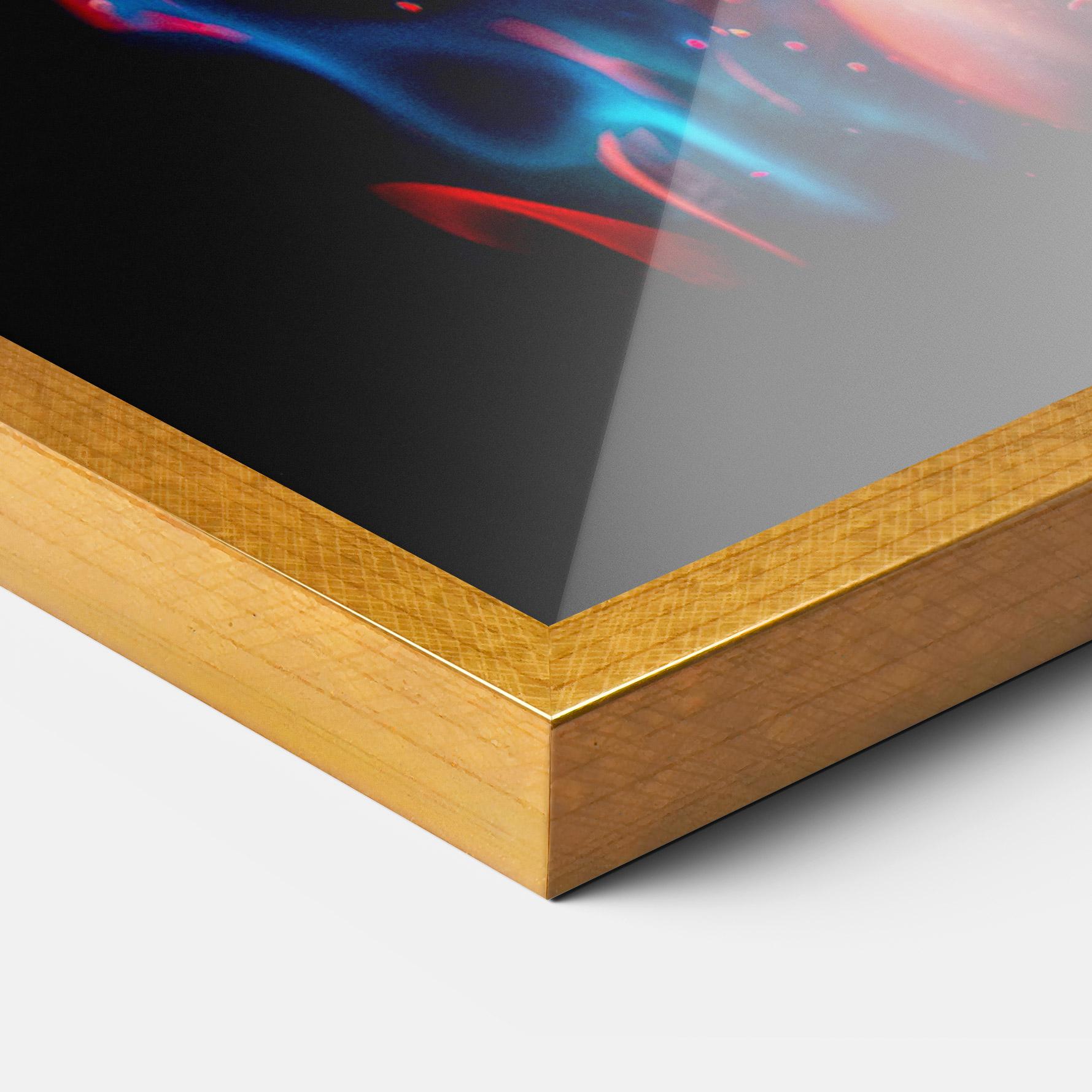 Poster Înrămat Blue Pink Fire mockup 3