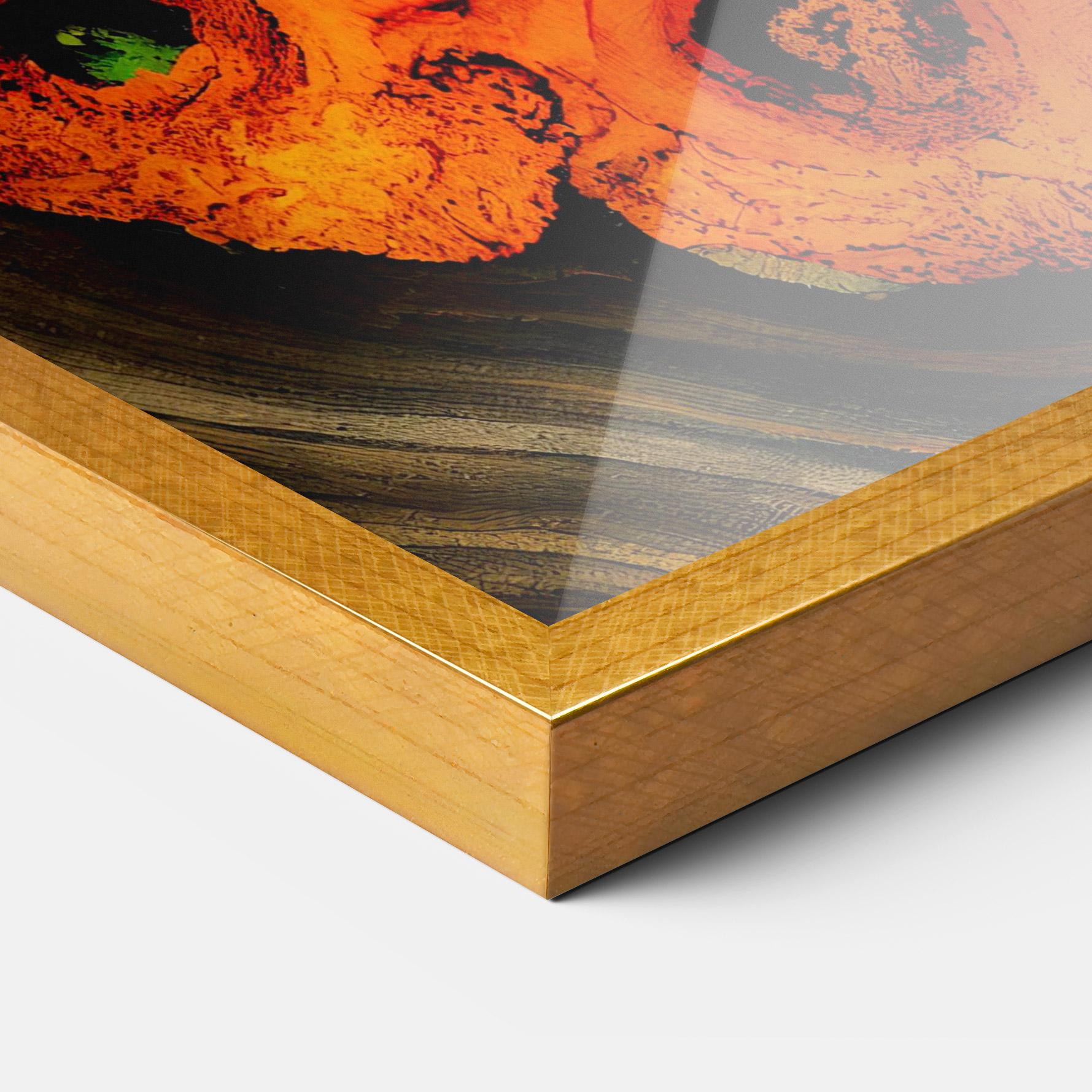 Poster Înrămat Fire Wood Texture mockup 3