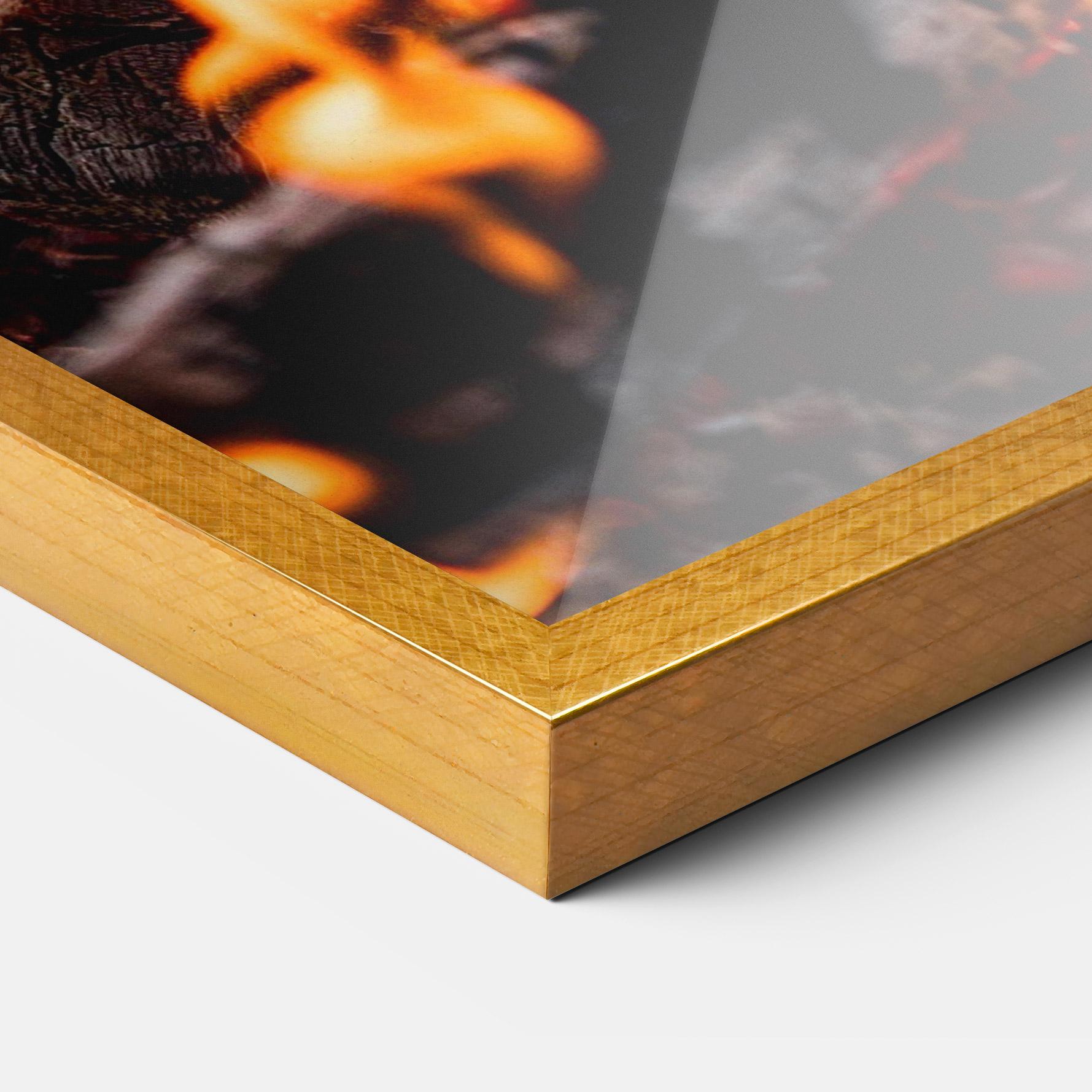 Poster Înrămat Marshmallows Fire mockup 3