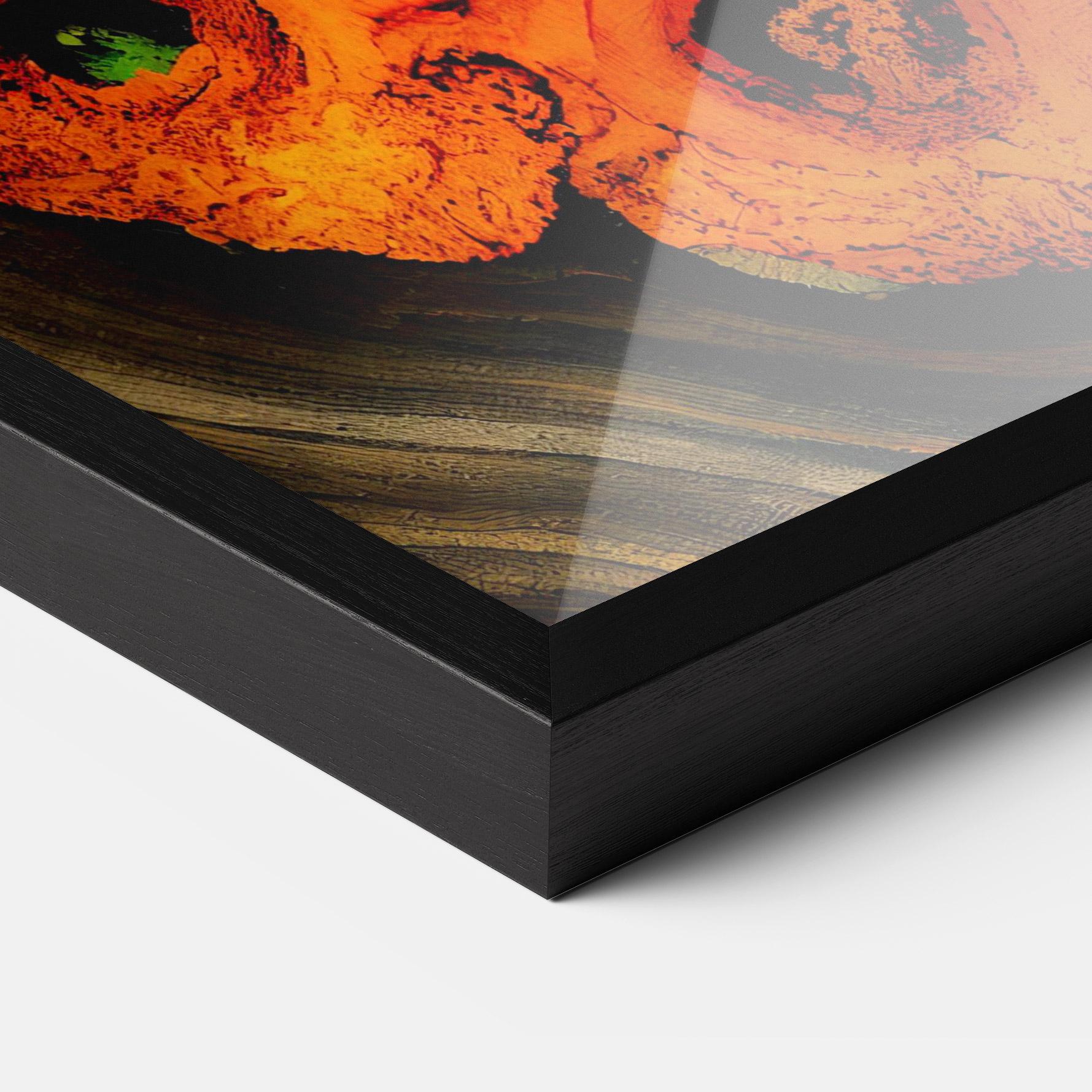 Poster Înrămat Fire Wood Texture mockup 3