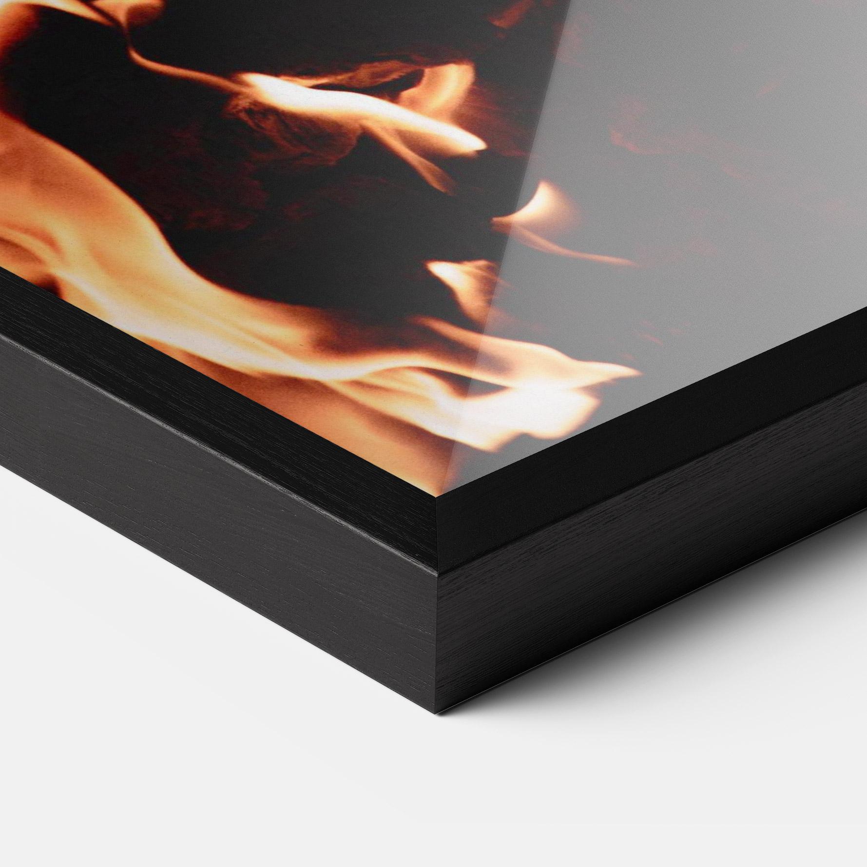 Poster Înrămat Red Grey Fire mockup 3