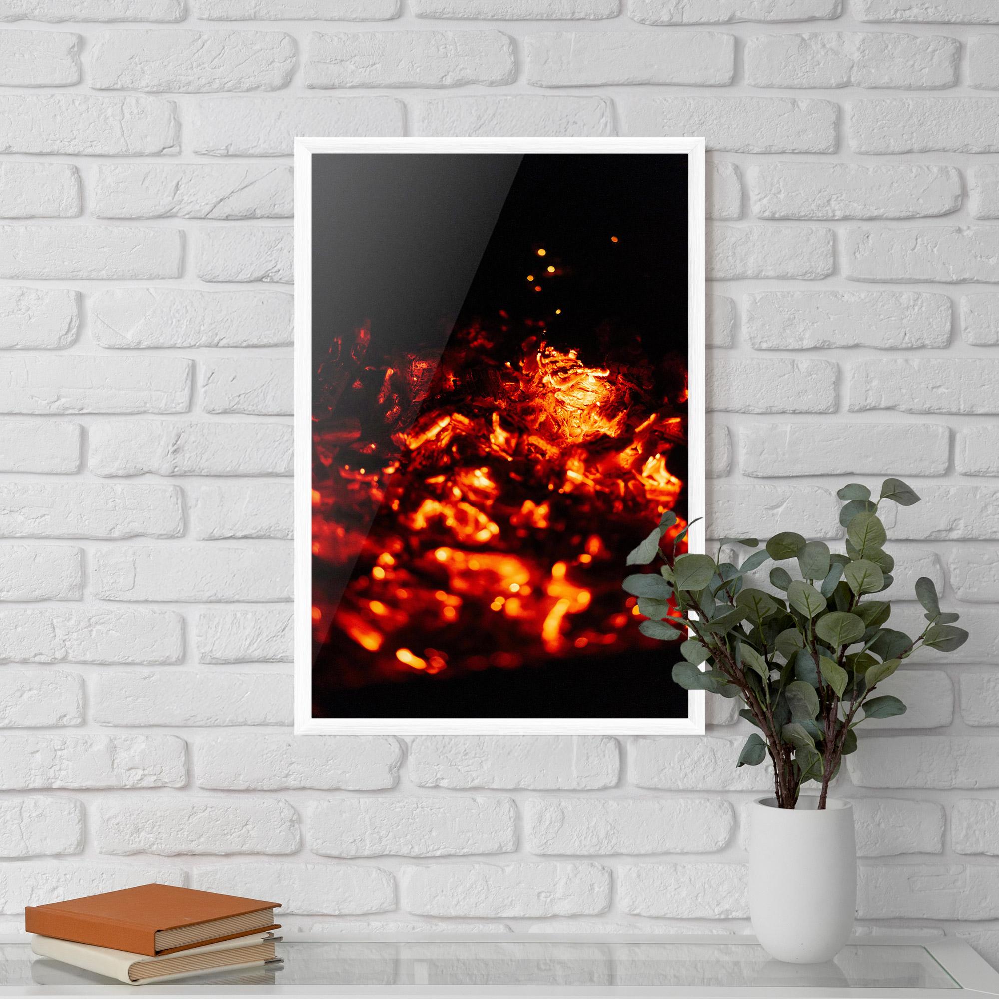 Poster Înrămat Fire Coal mockup 5