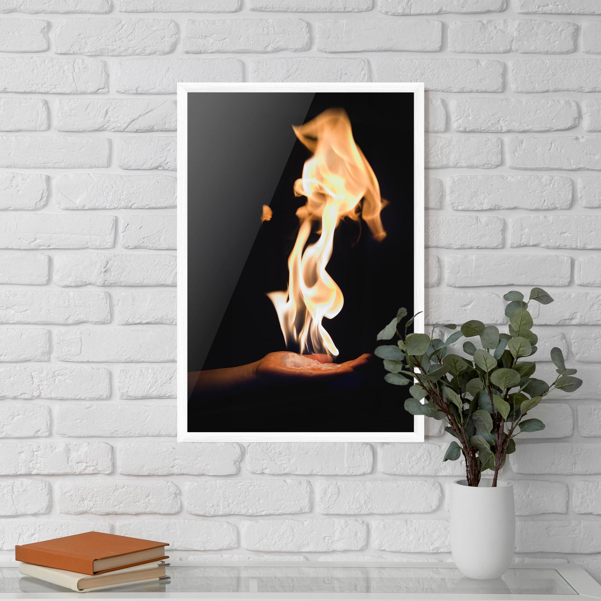 Poster Înrămat Fire Palm mockup 5