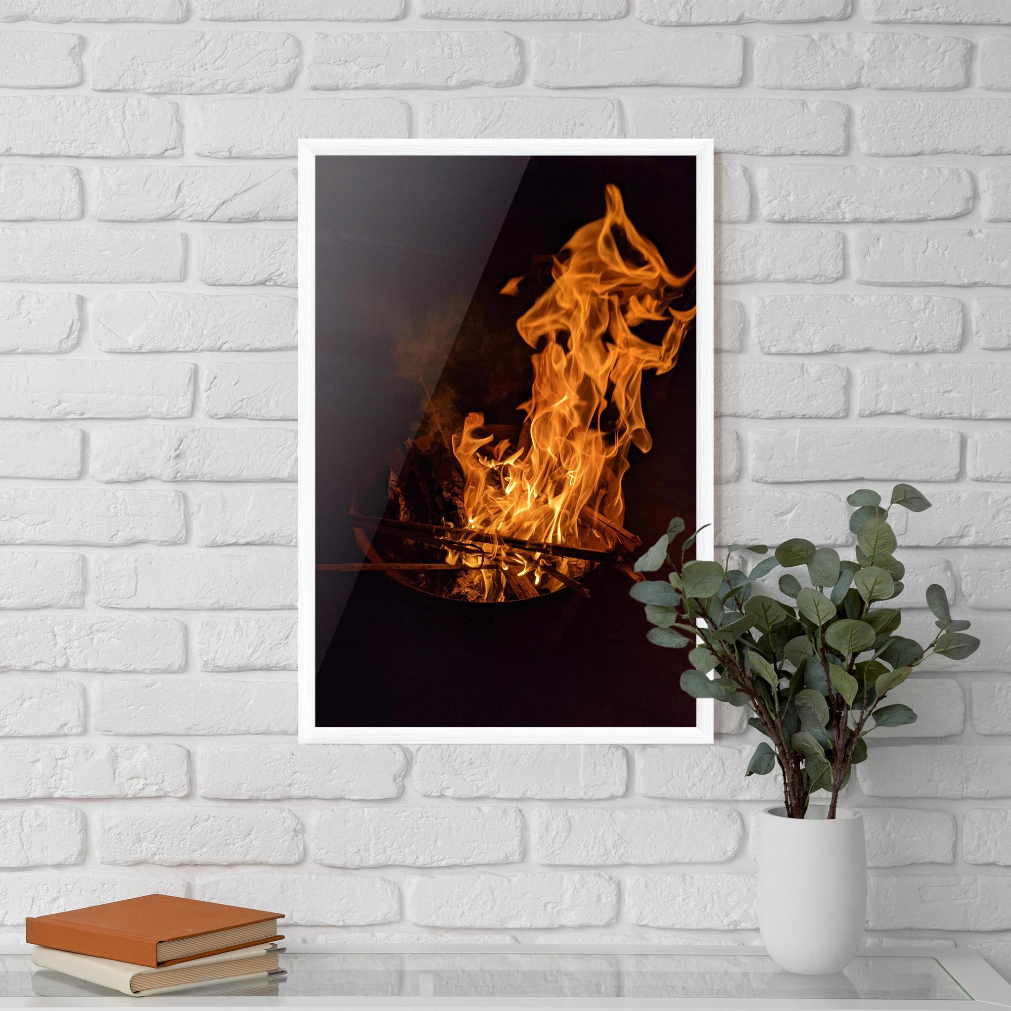 Poster Înrămat Fire Smoke mockup 5