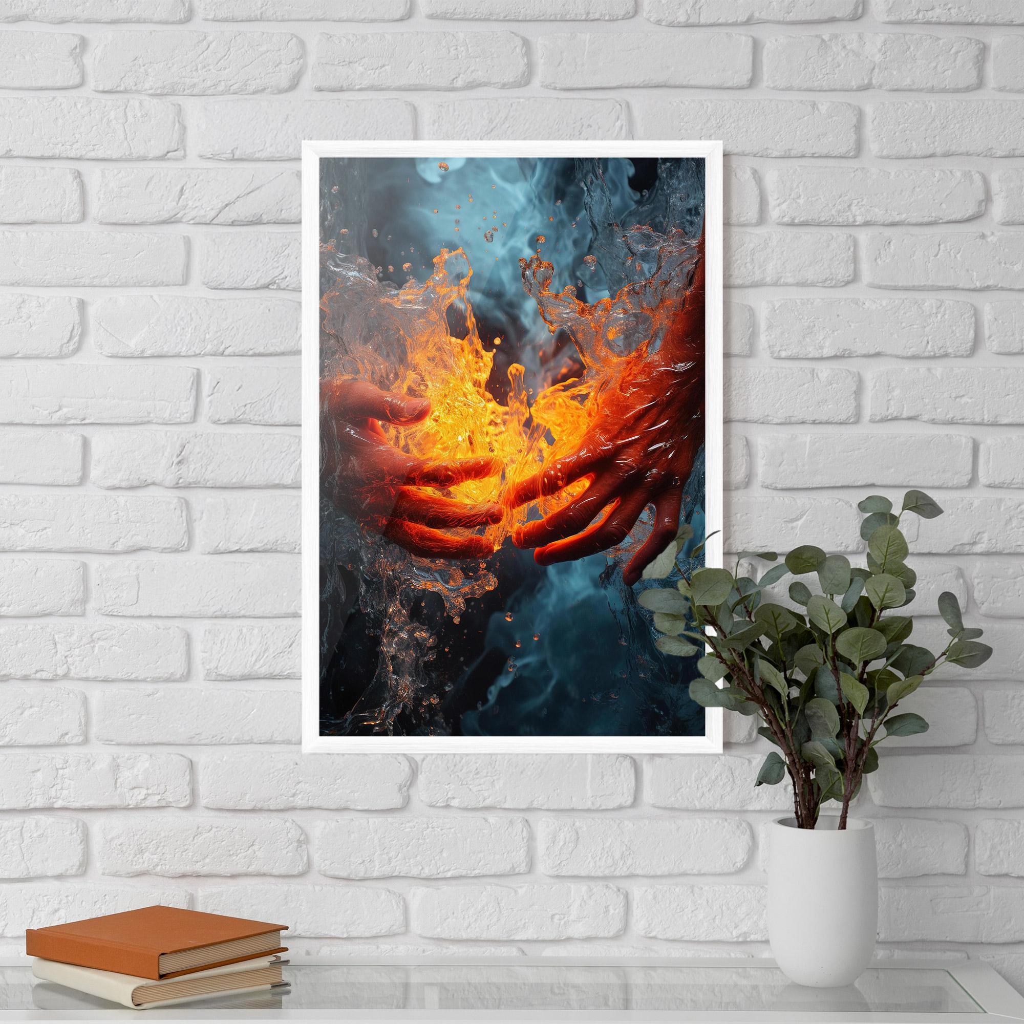 Poster Înrămat Fire Water mockup 5