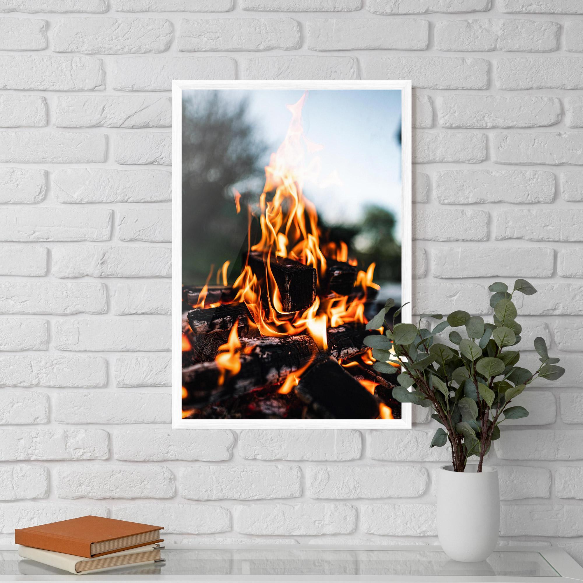 Poster Înrămat Marshmallows Fire mockup 5