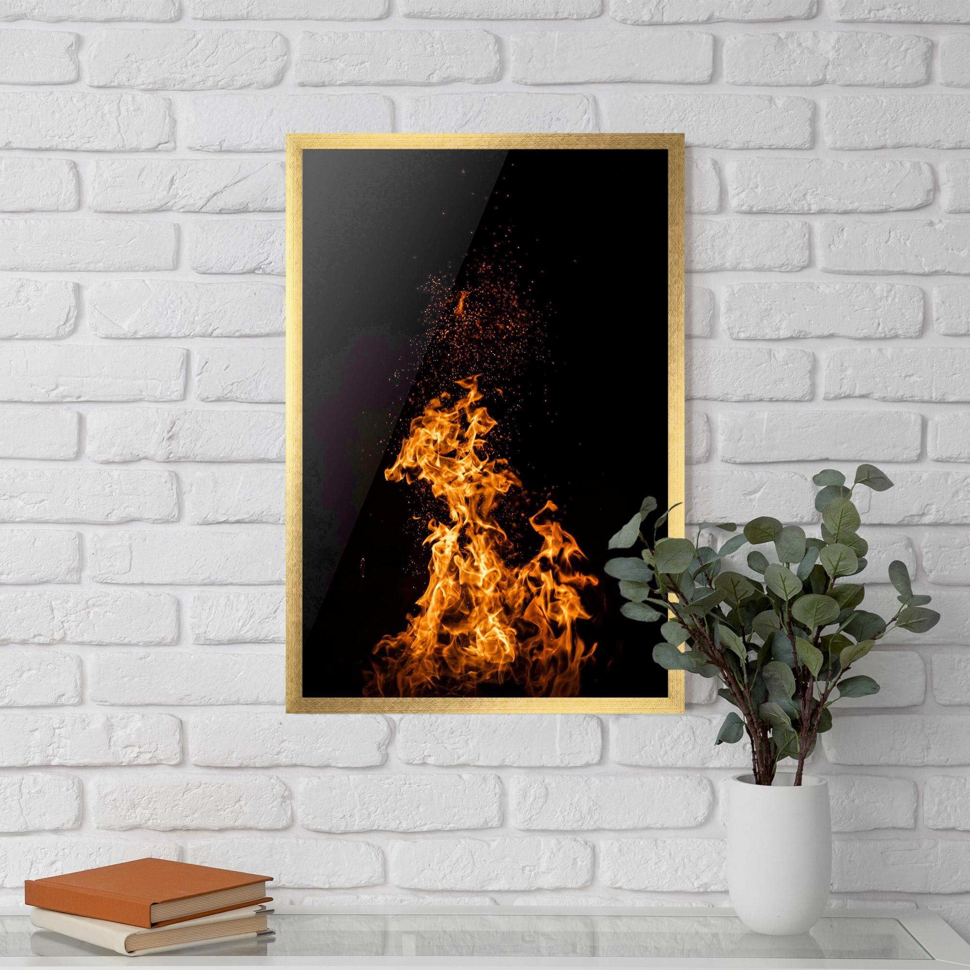 Poster Înrămat Big Fire mockup 5