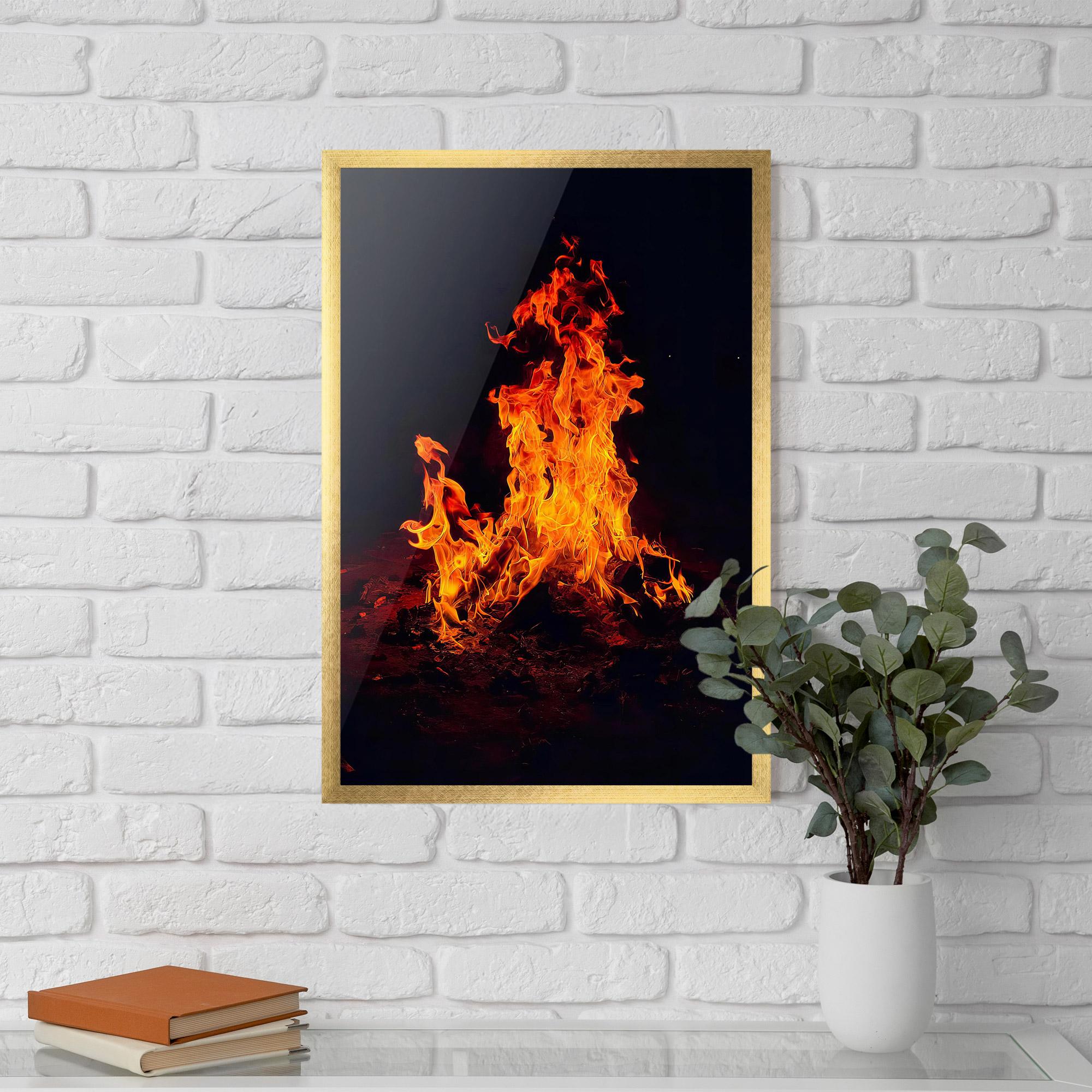 Poster Înrămat Fire Art mockup 5