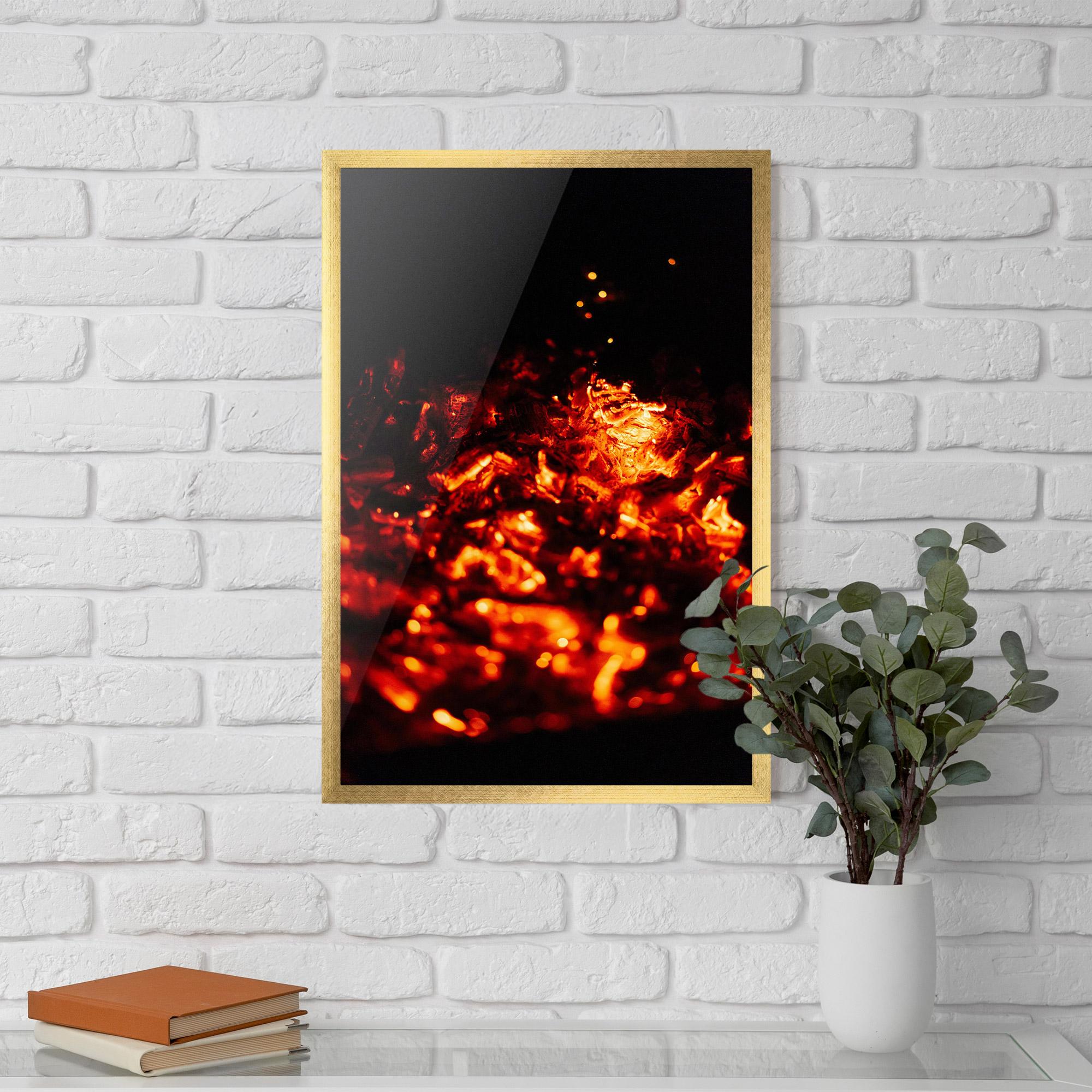 Poster Înrămat Fire Coal mockup 5