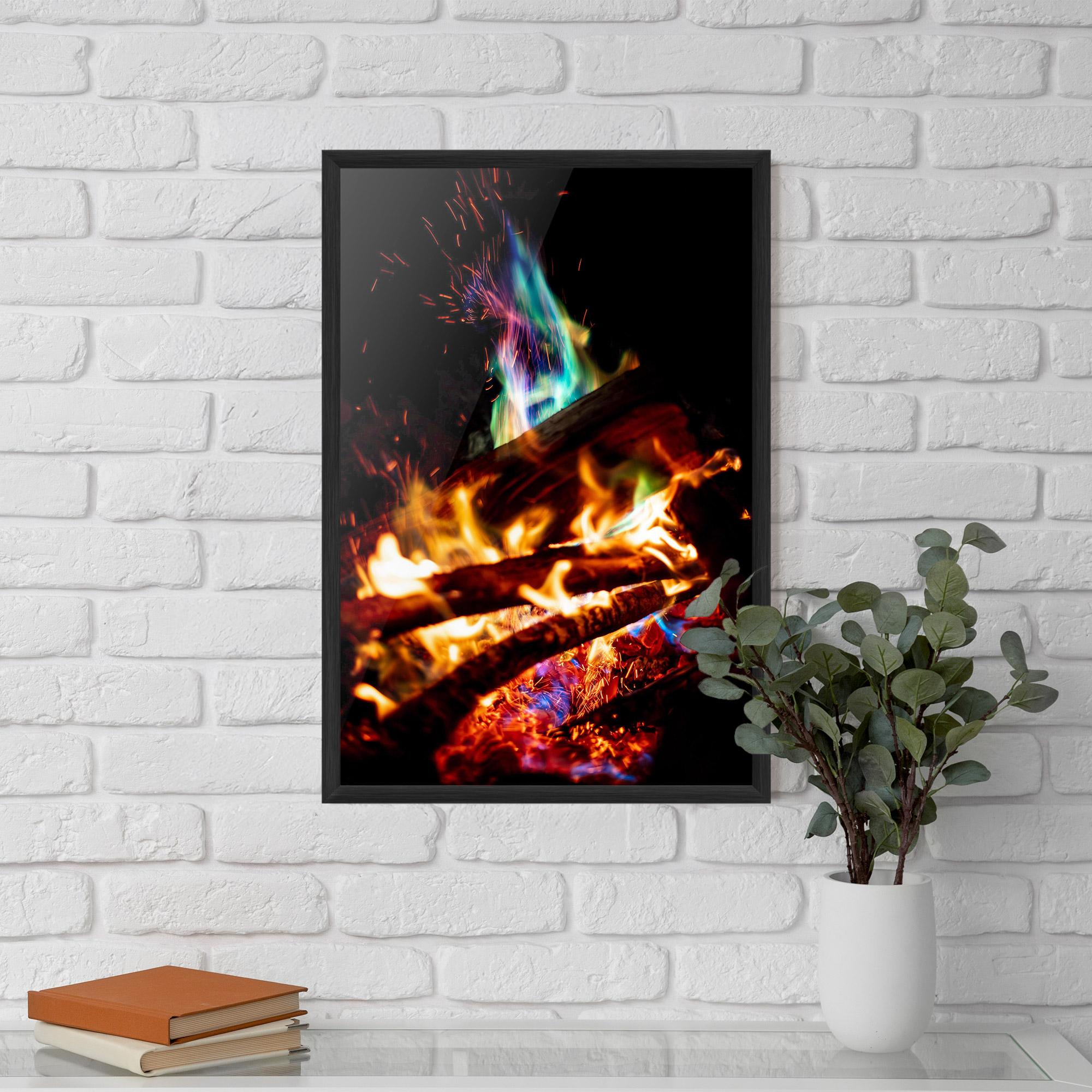 Poster Înrămat Blue Green Fire mockup 5