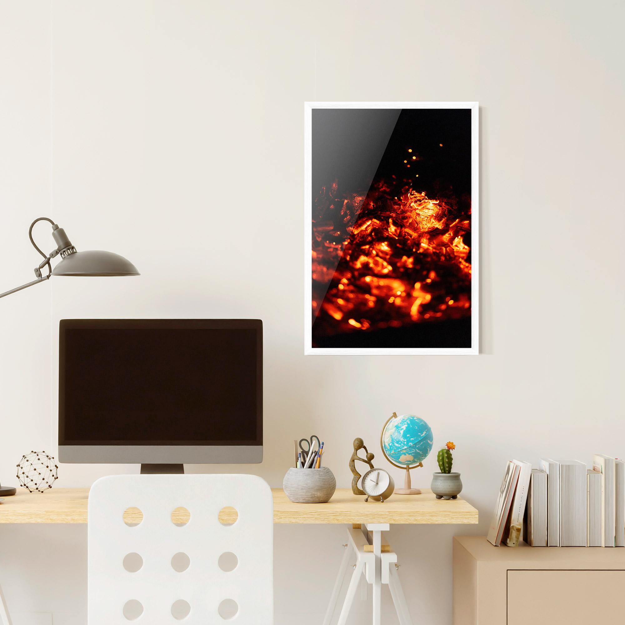 Poster Înrămat Fire Coal mockup 6