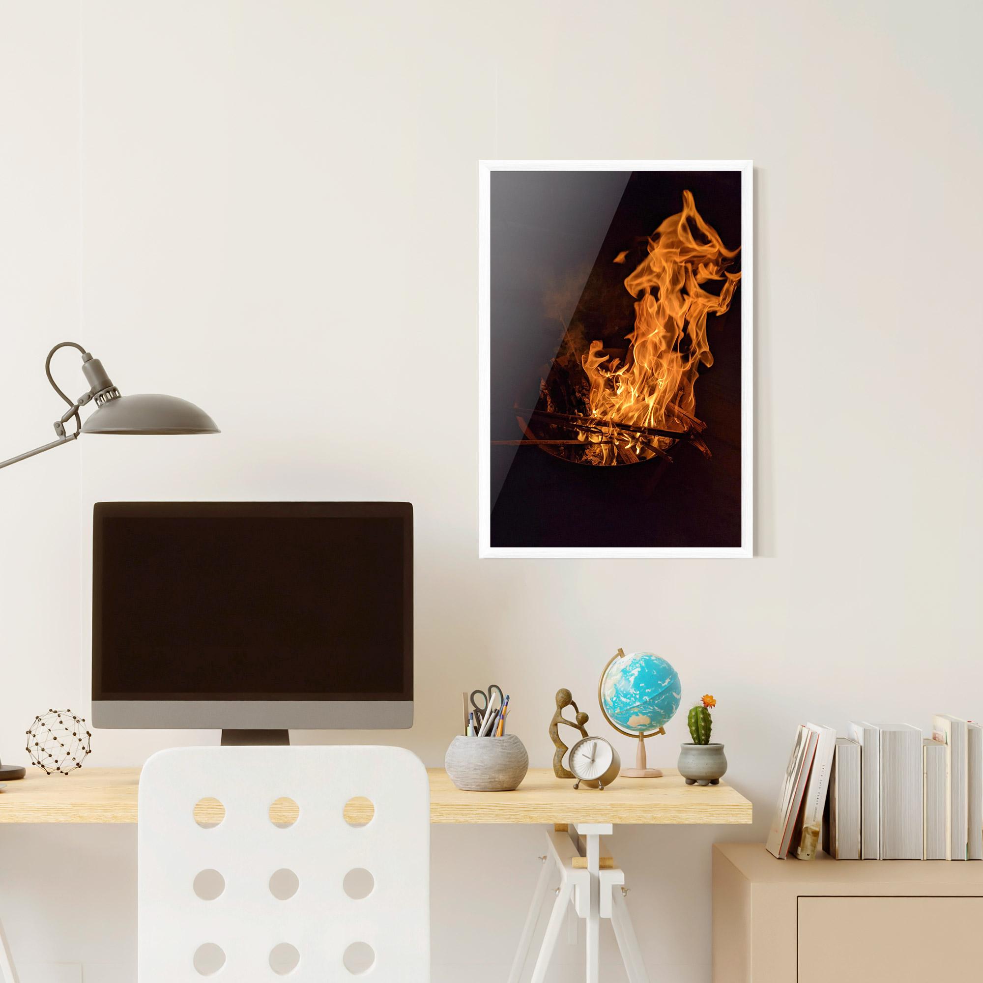 Poster Înrămat Fire Smoke mockup 6