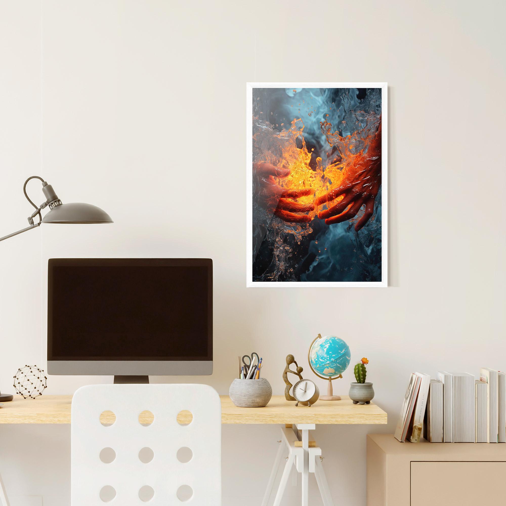 Poster Înrămat Fire Water mockup 6