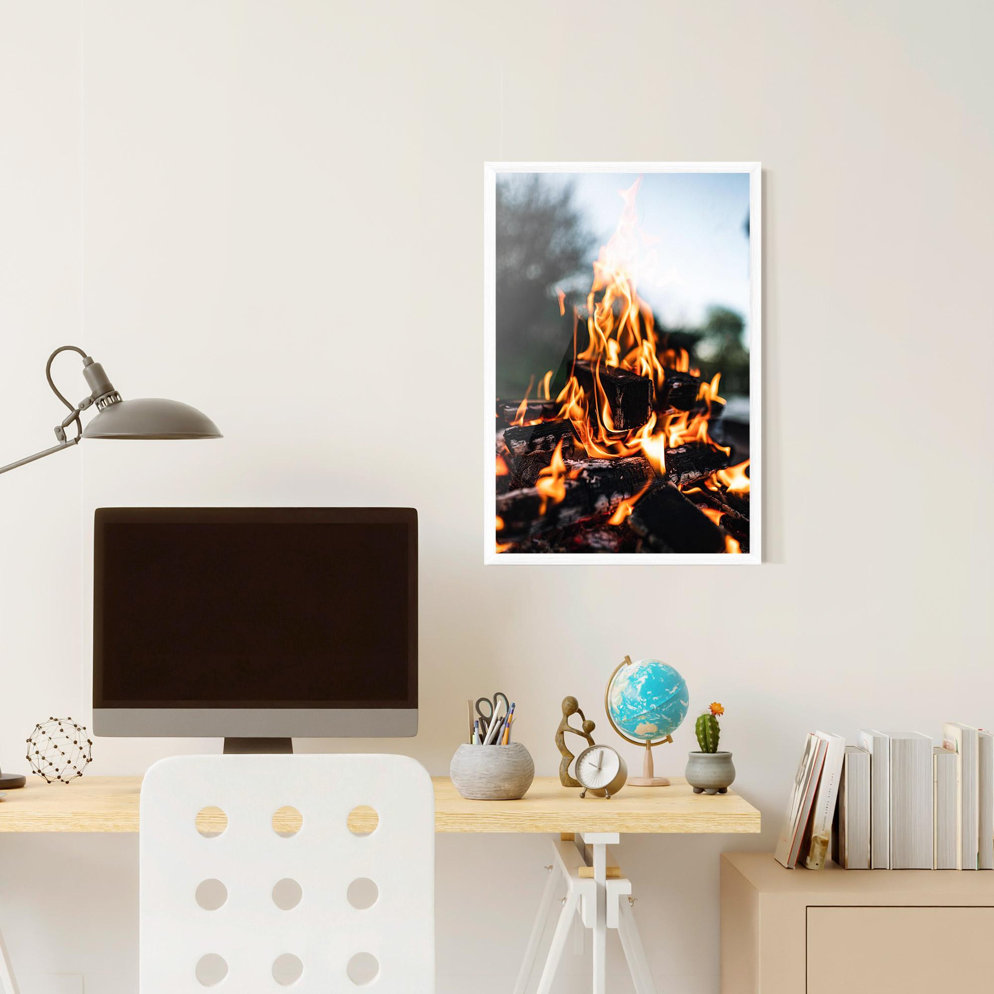 Poster Înrămat Marshmallows Fire mockup 6