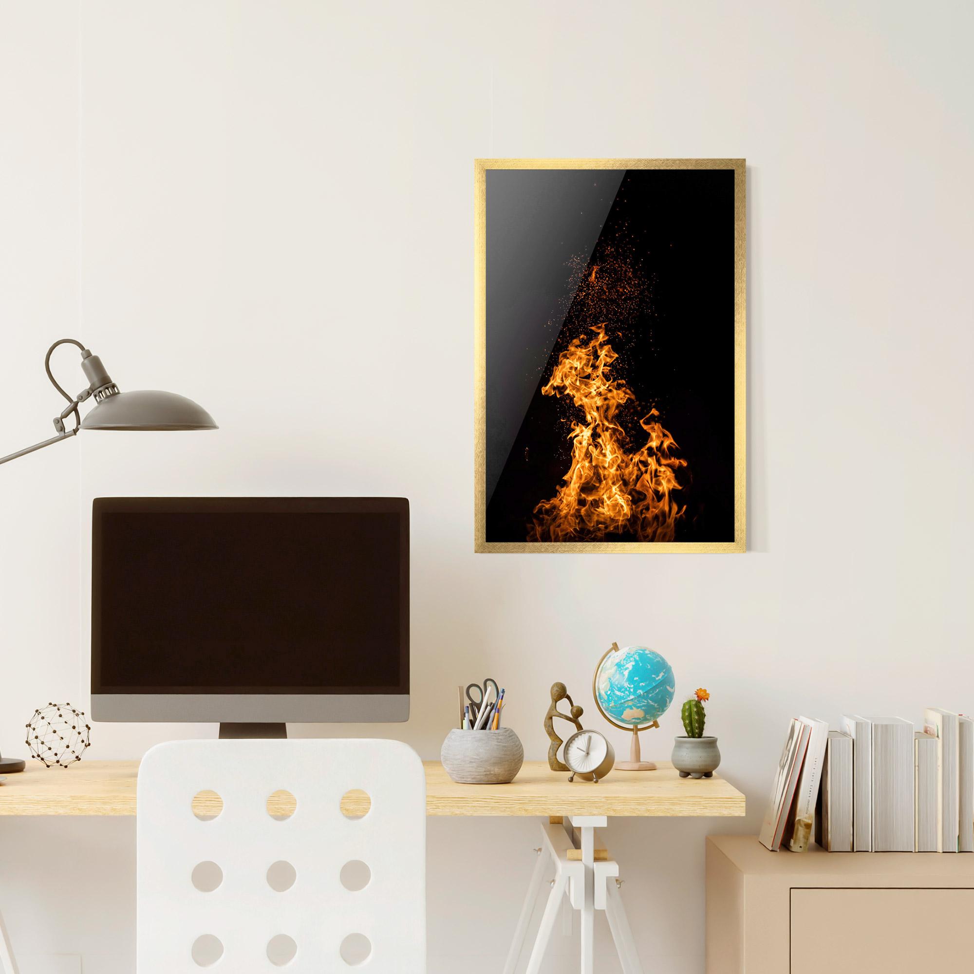 Poster Înrămat Big Fire mockup 6
