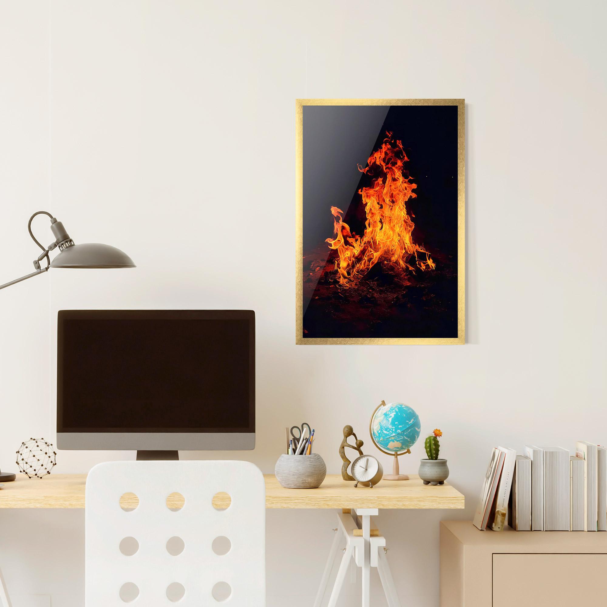 Poster Înrămat Fire Art mockup 6