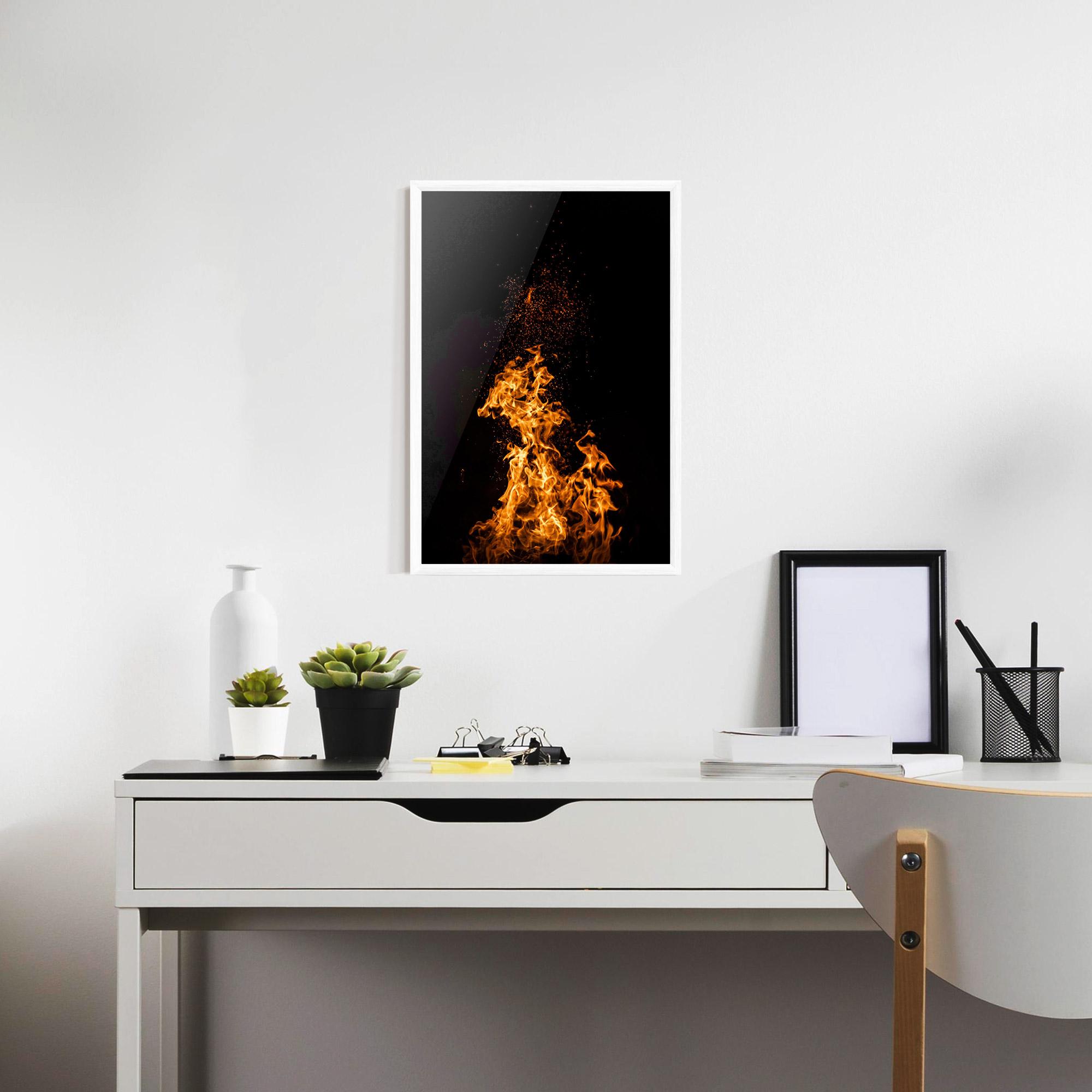 Poster Înrămat Big Fire mockup 7