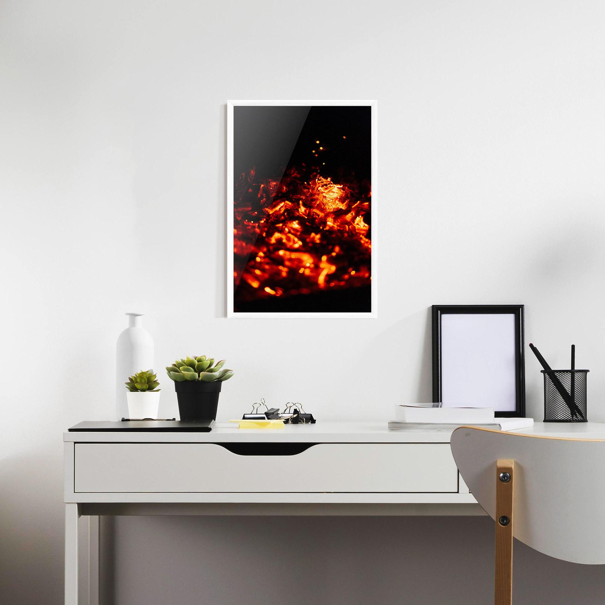 Poster Înrămat Fire Coal mockup 7