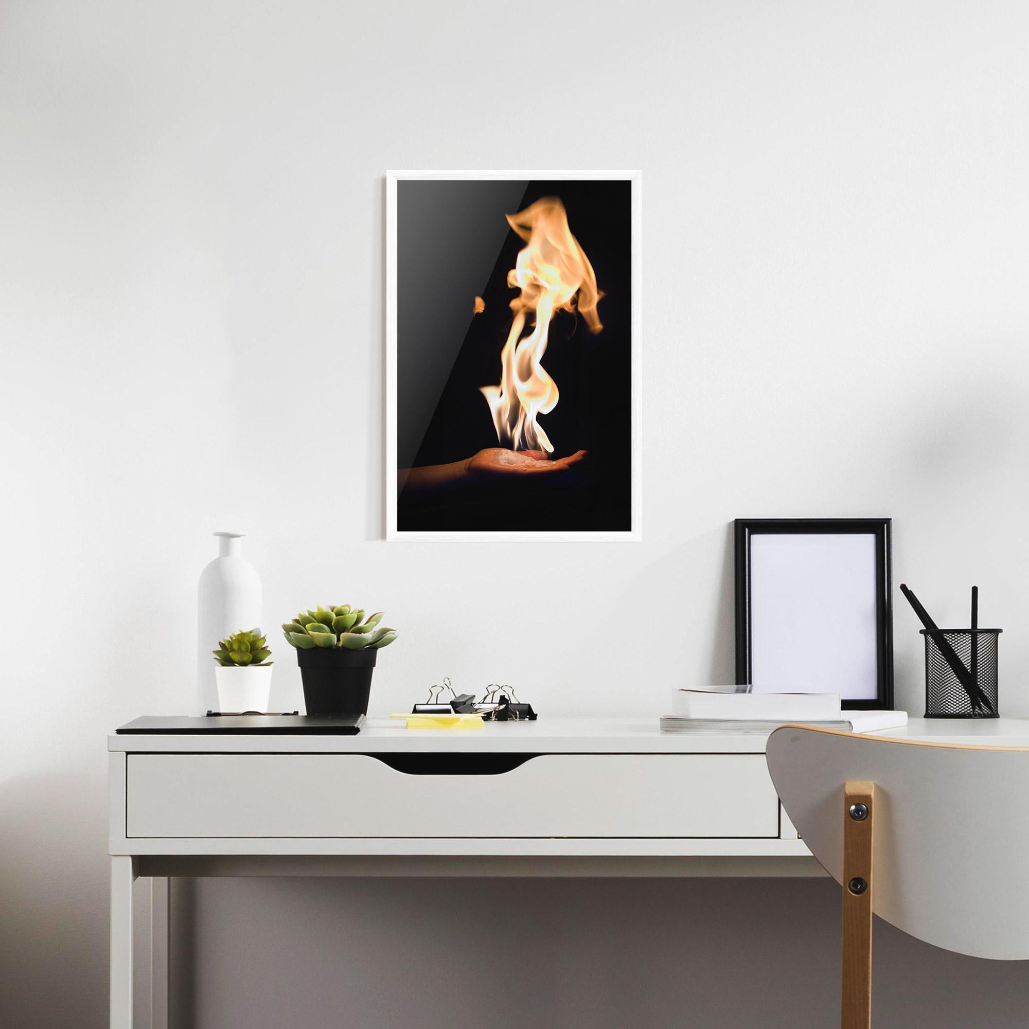 Poster Înrămat Fire Palm mockup 7