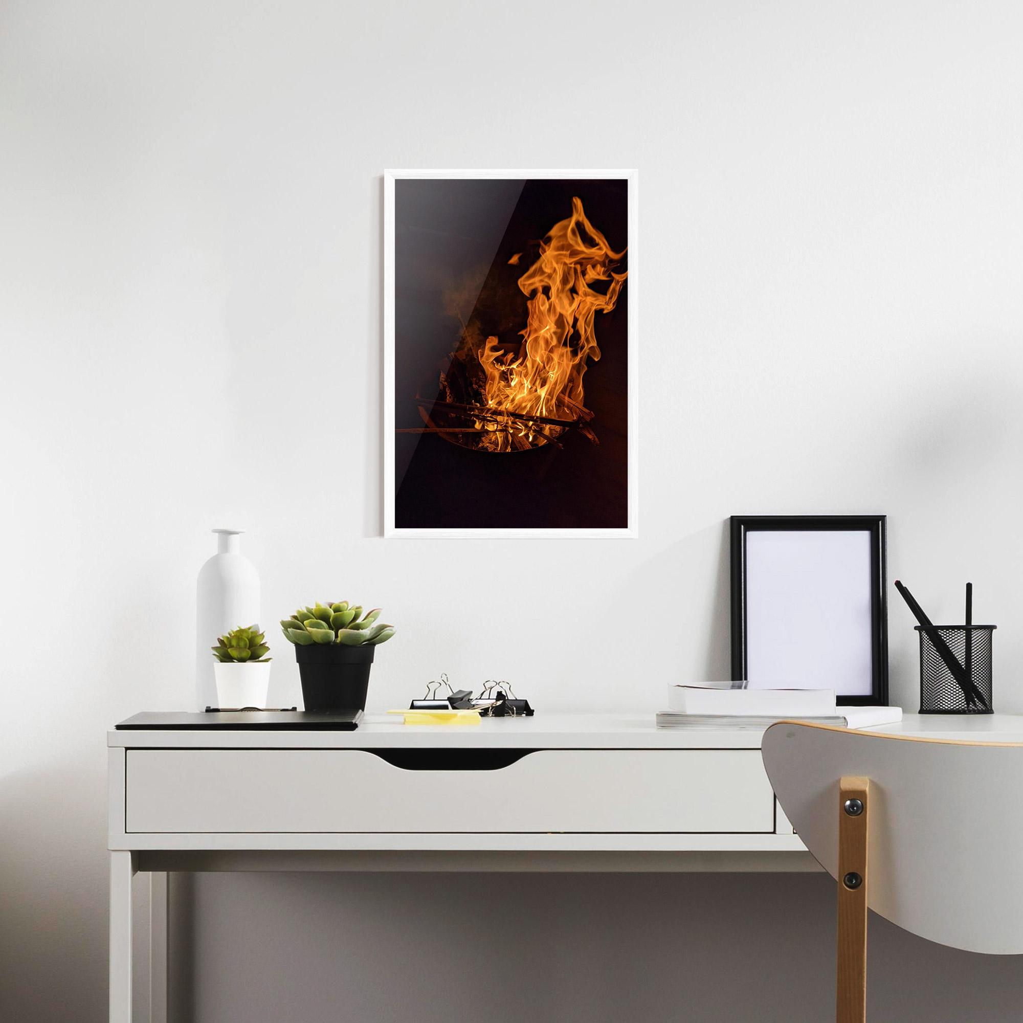 Poster Înrămat Fire Smoke mockup 7