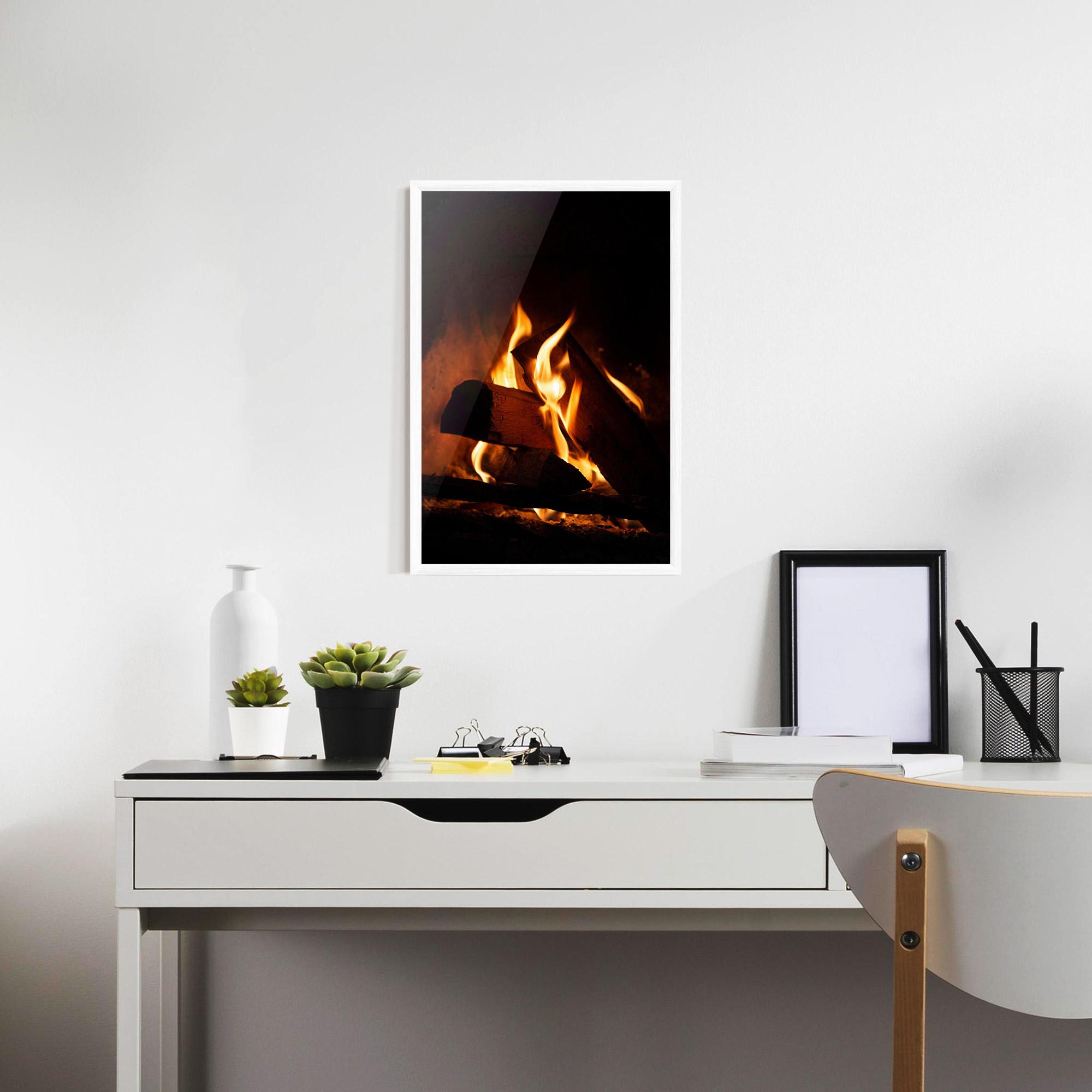 Poster Înrămat Fire Wood View mockup 7