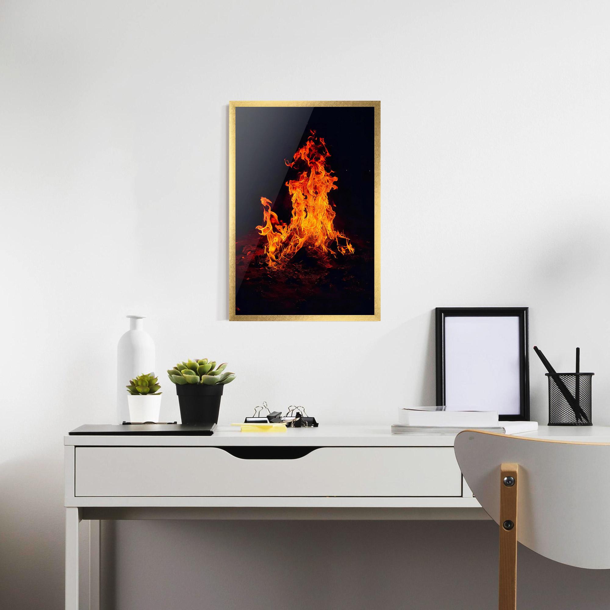 Poster Înrămat Fire Art mockup 7