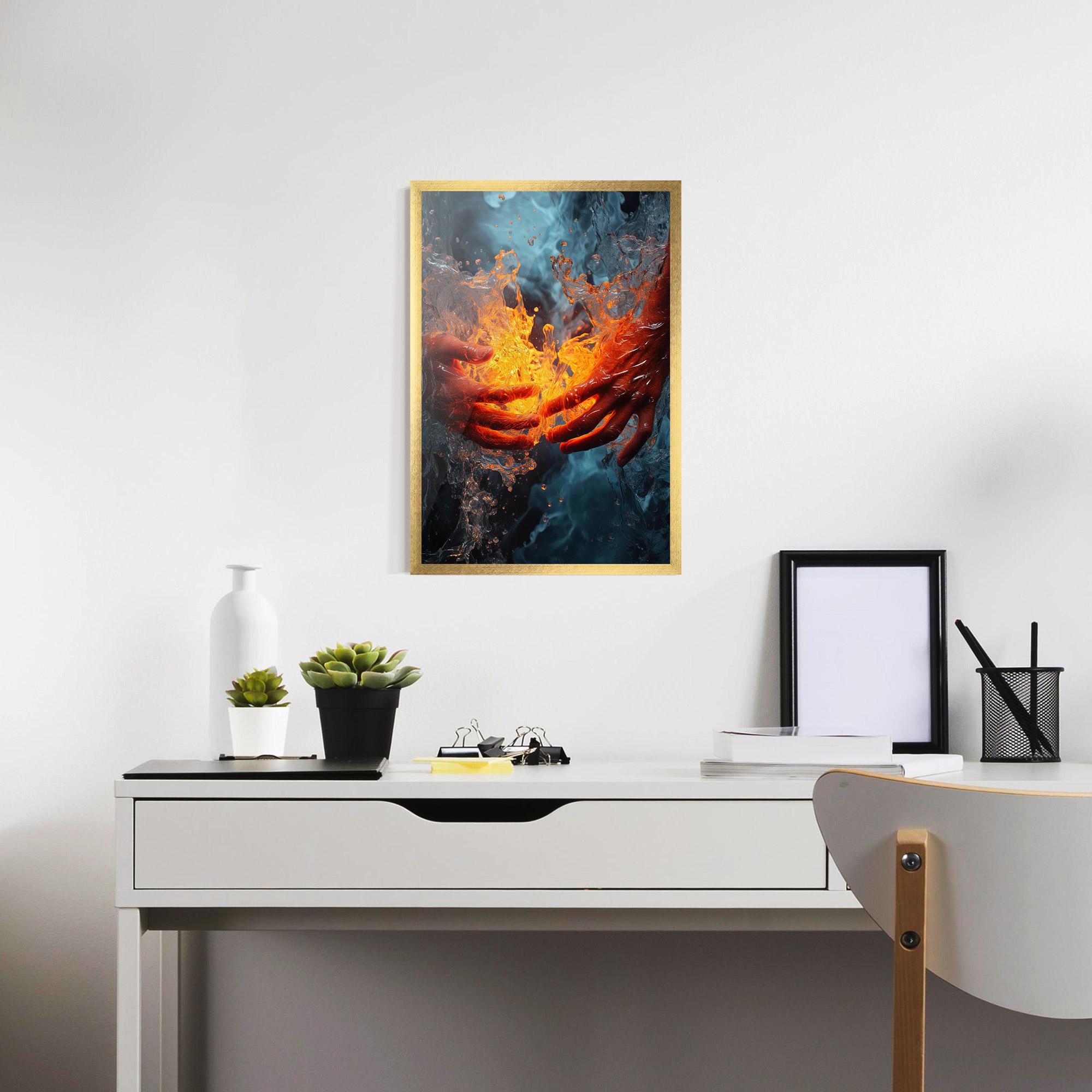 Poster Înrămat Fire Water mockup 7