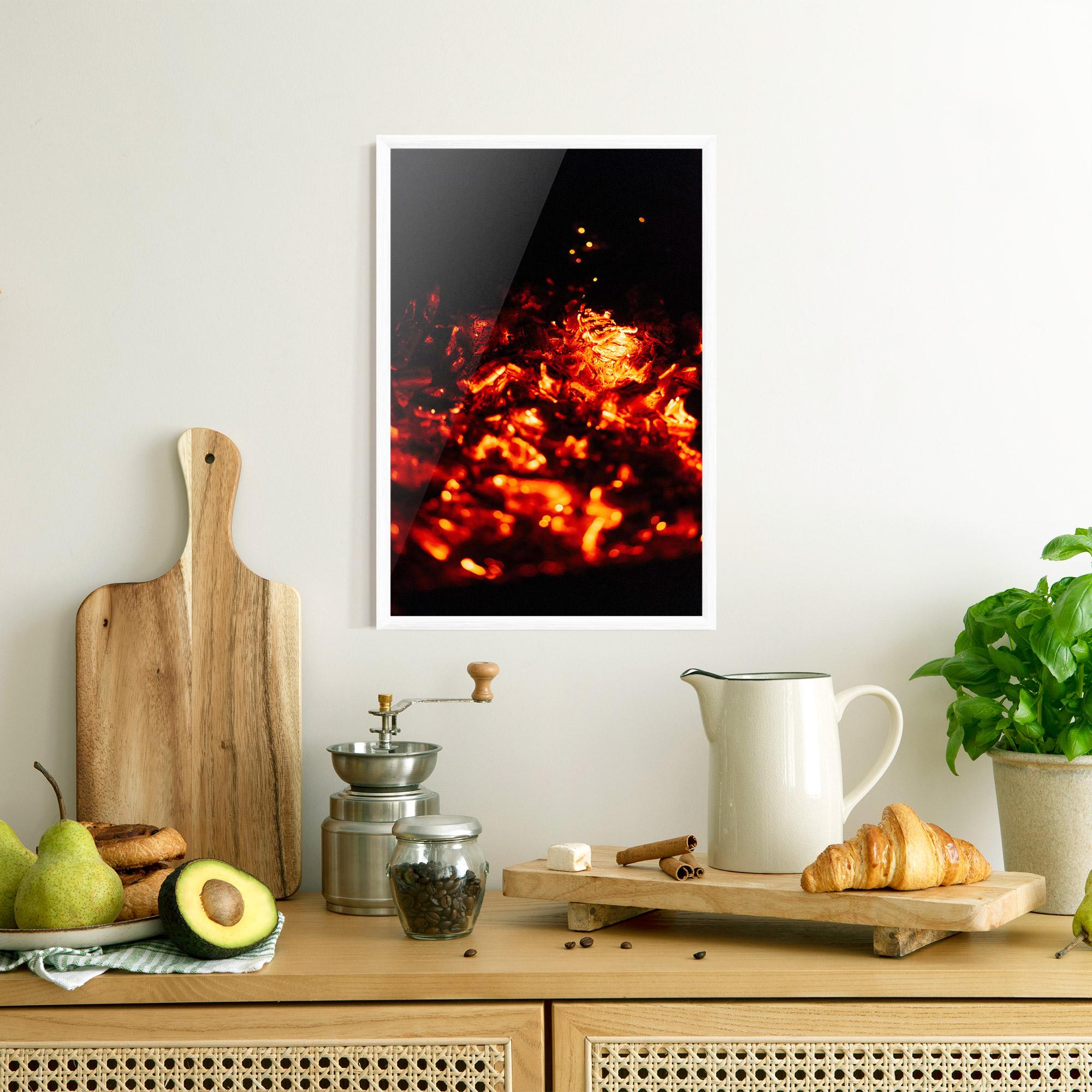 Poster Înrămat Fire Coal mockup 8