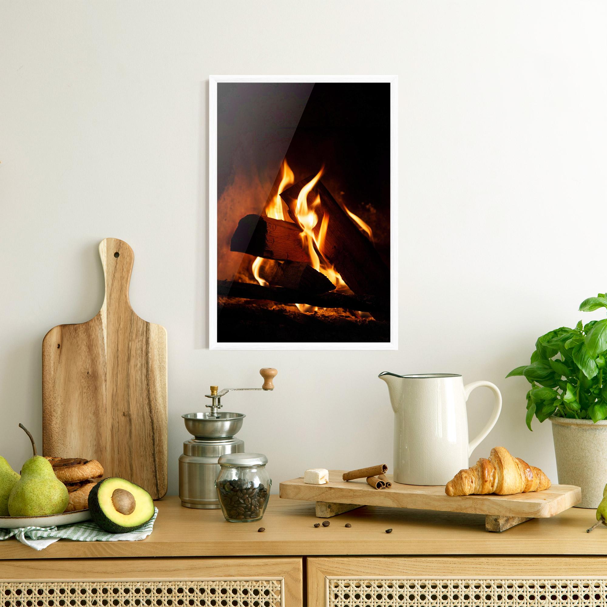 Poster Înrămat Fire Wood View mockup 8