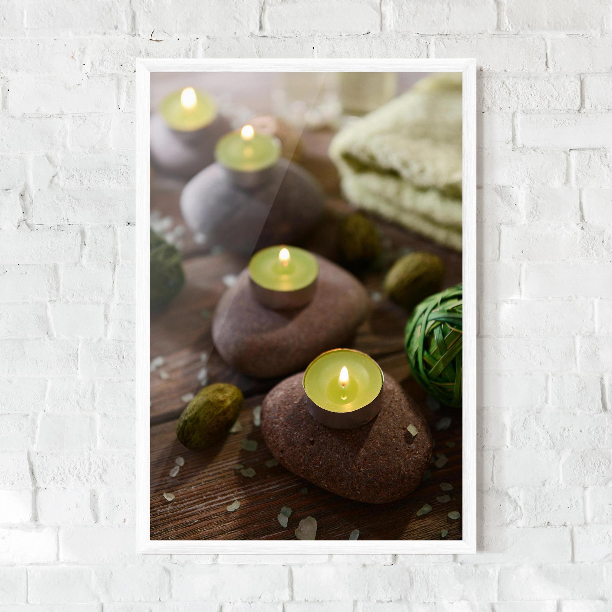 Poster Înrămat Green Candles Spa mockup 0